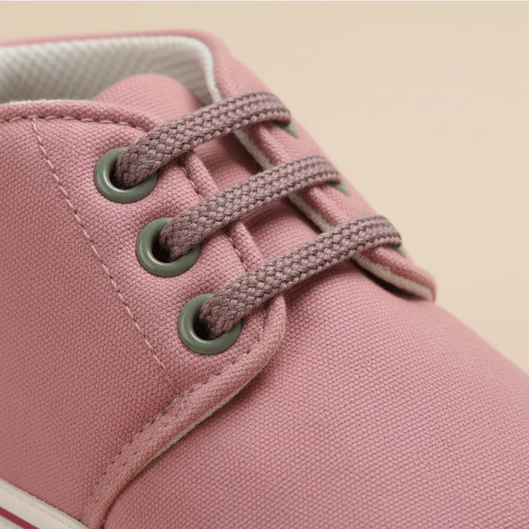 Baby Moo Stylish Lace-Up Comfy Velcro Sneakers Booties-Pink