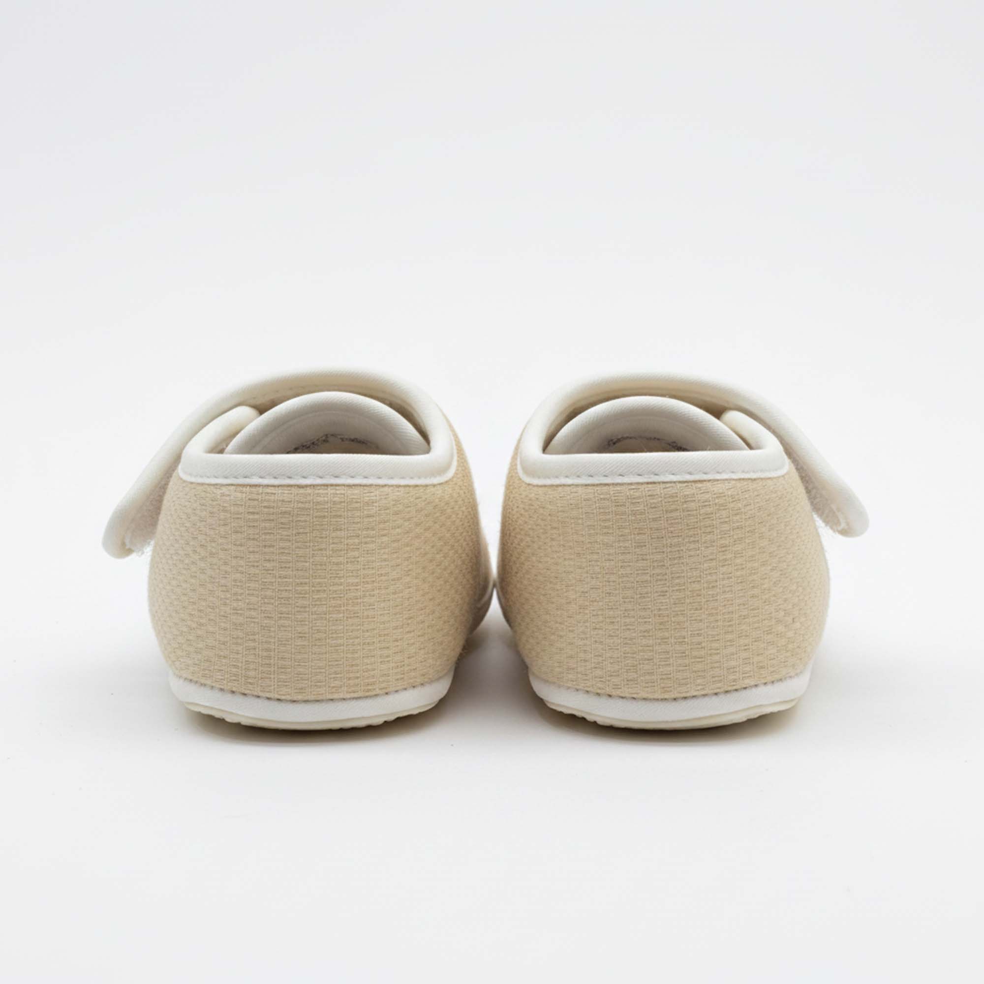 Baby Moo Lamb Velcro Strap Anti-Skid Sneakers Booties-Beige