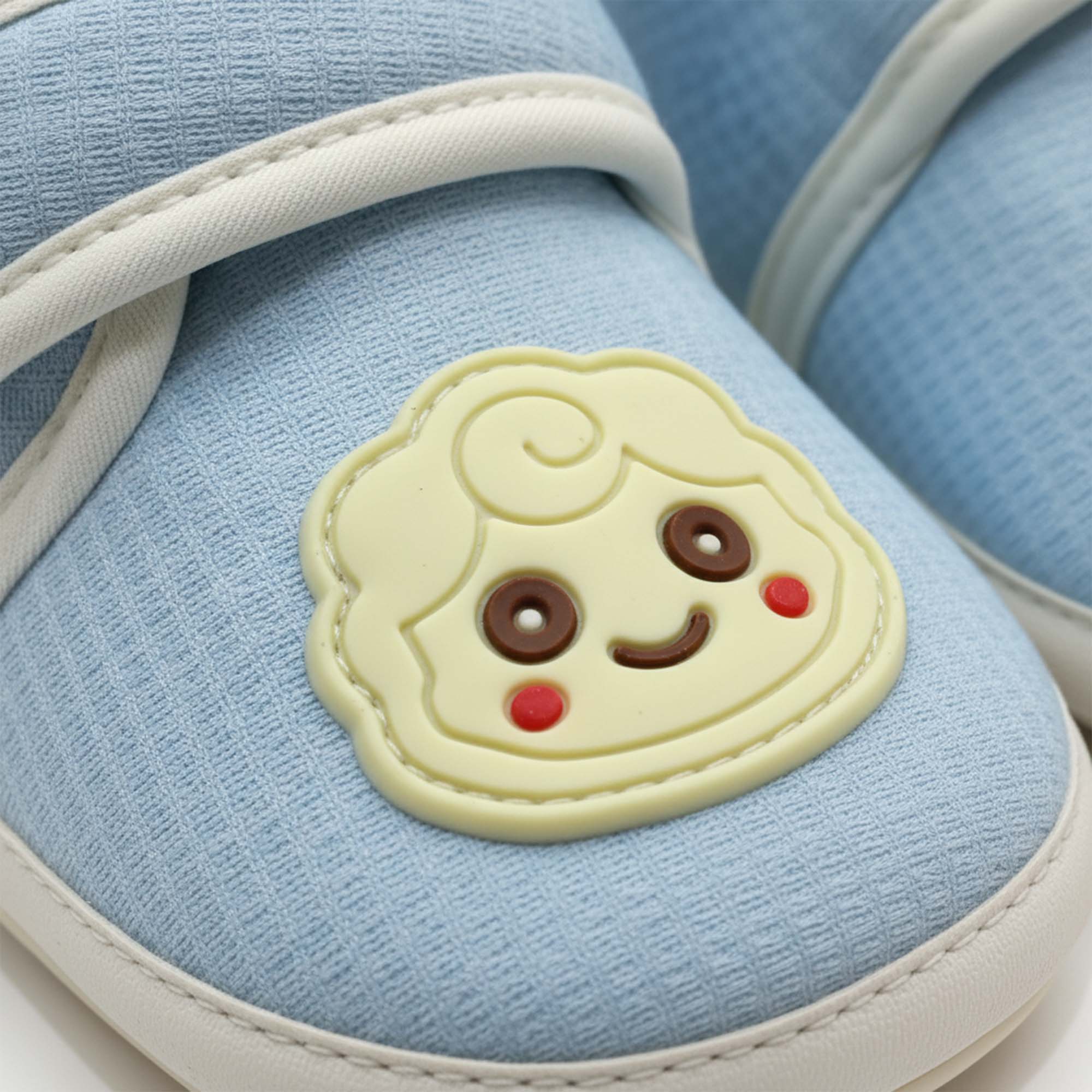 Baby Moo Lamb Velcro Strap Anti-Skid Sneakers Booties-Blue