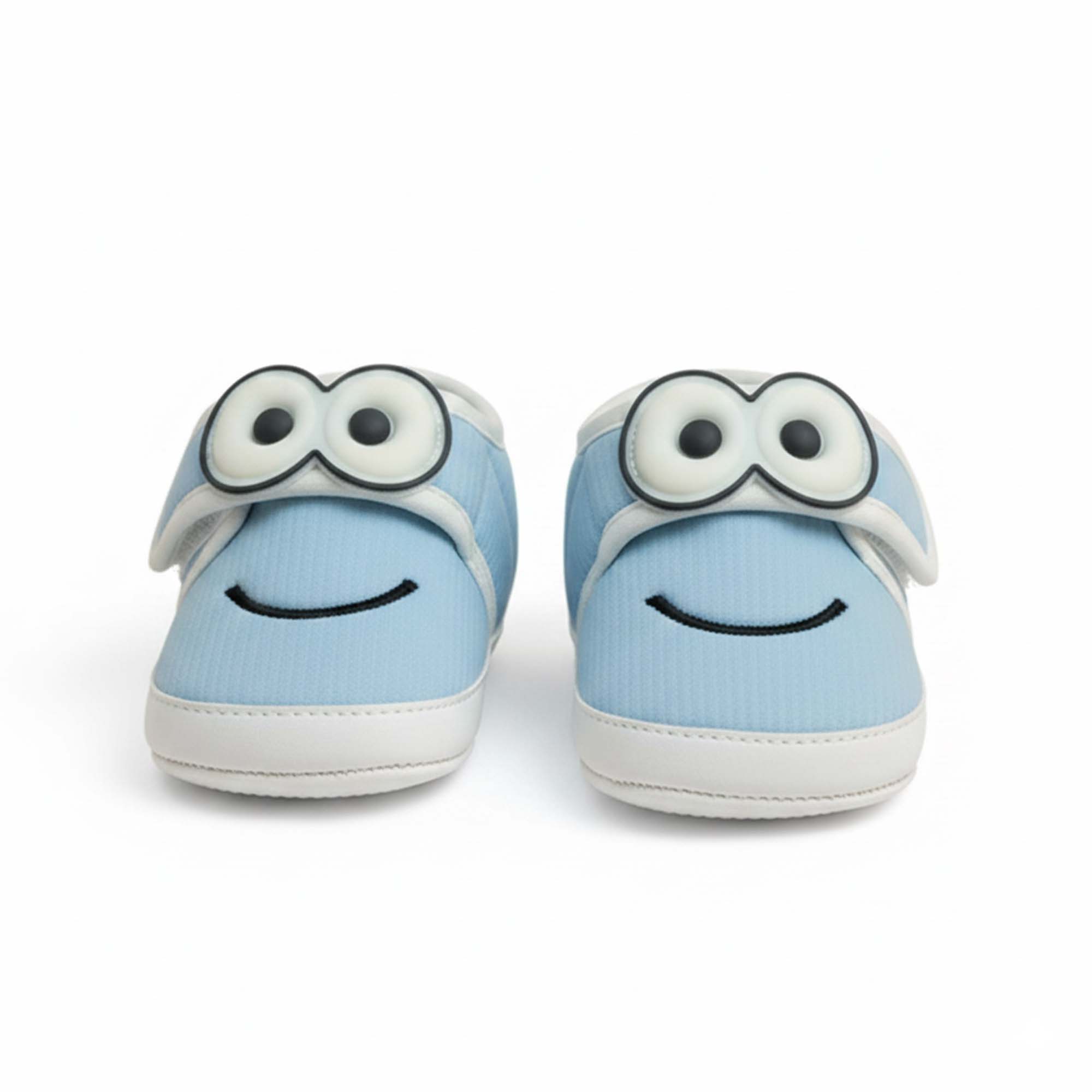 Baby Moo Minions Velcro Strap Anti-Skid Sneakers Booties-Blue