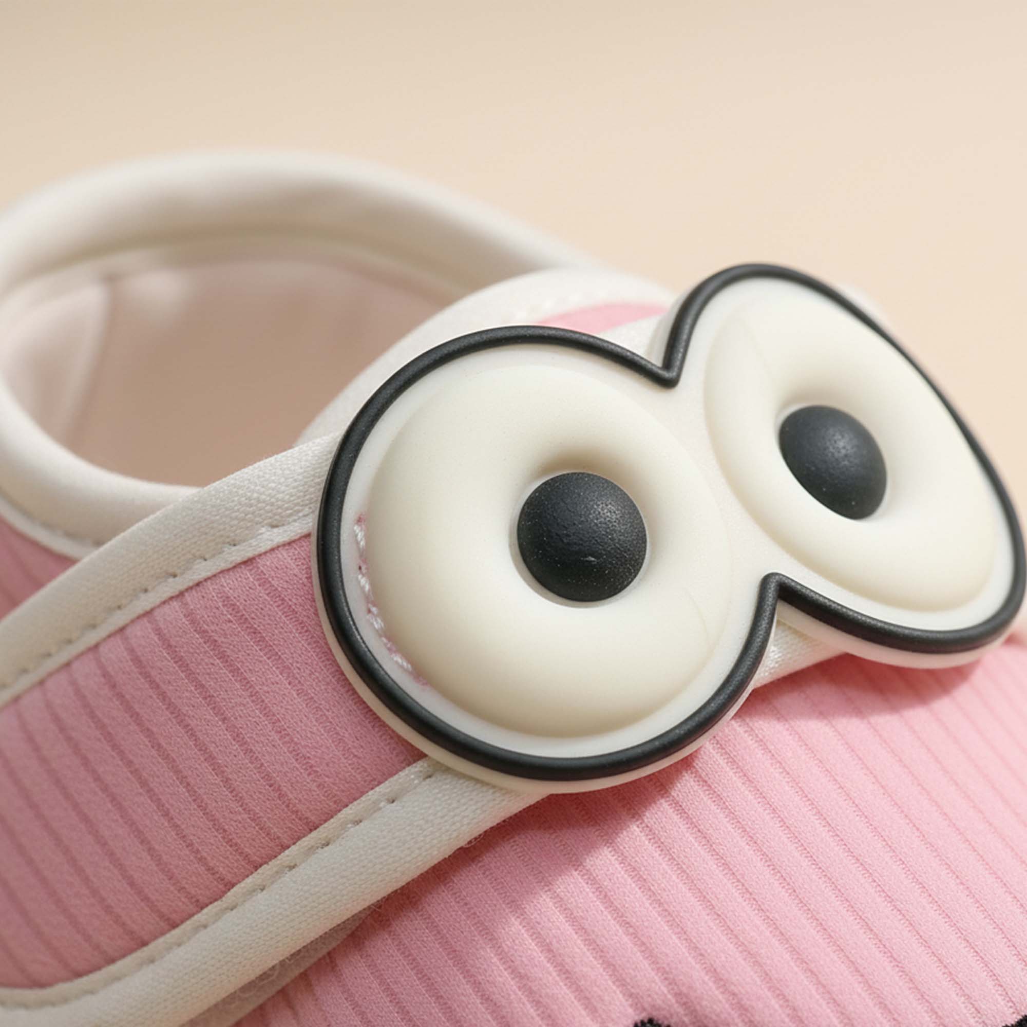 Baby Moo Minions Velcro Strap Anti-Skid Sneakers Booties-Pink