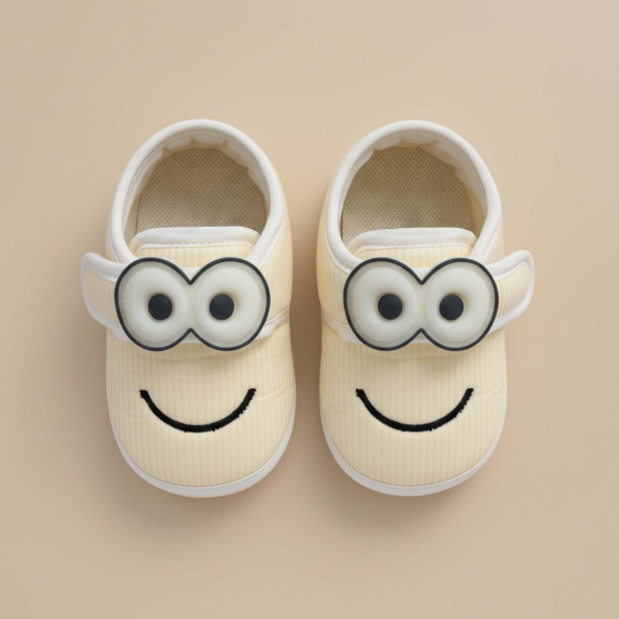 Baby Moo Minions Velcro Strap Anti-Skid Sneakers Booties-Yellow