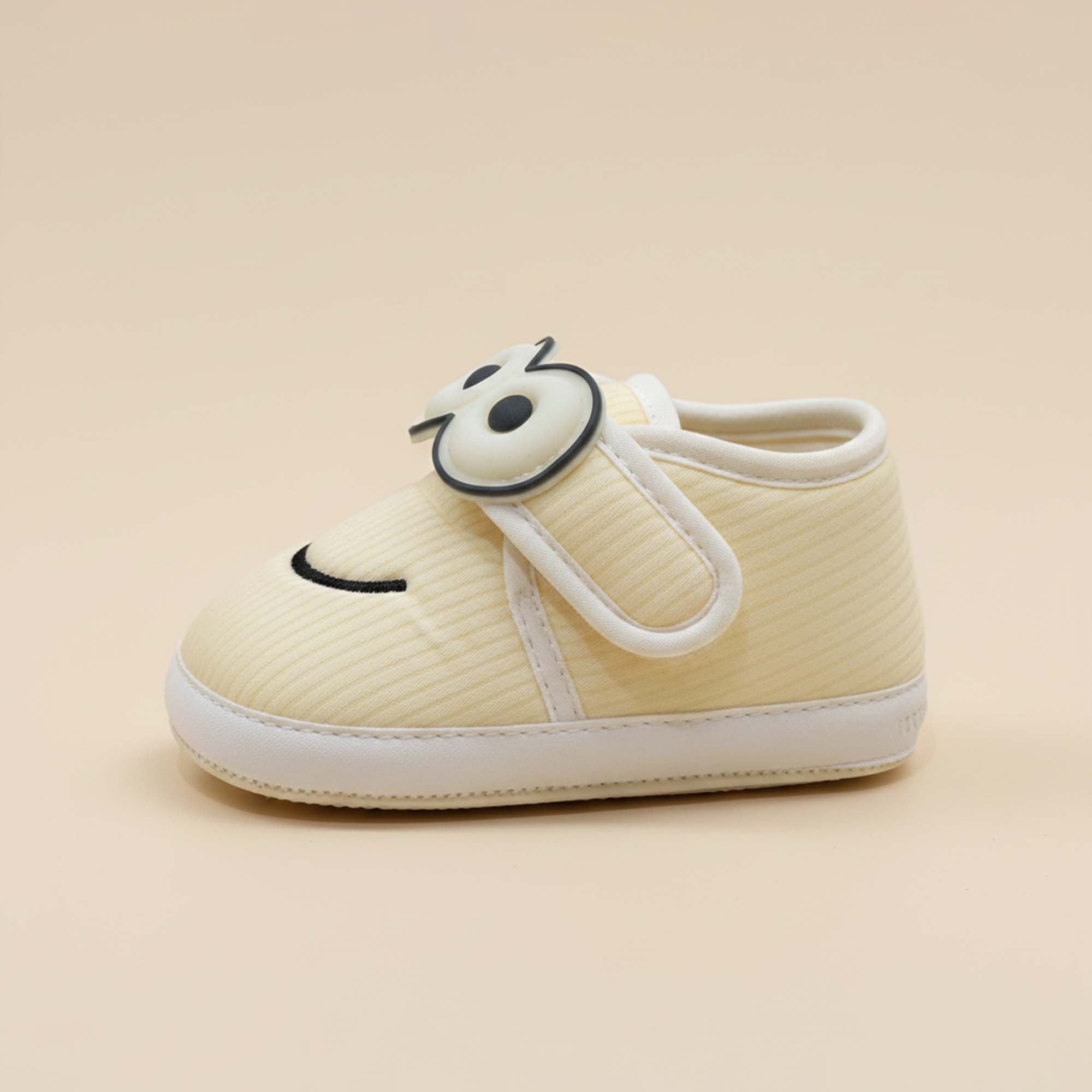 Baby Moo Minions Velcro Strap Anti-Skid Sneakers Booties-Yellow