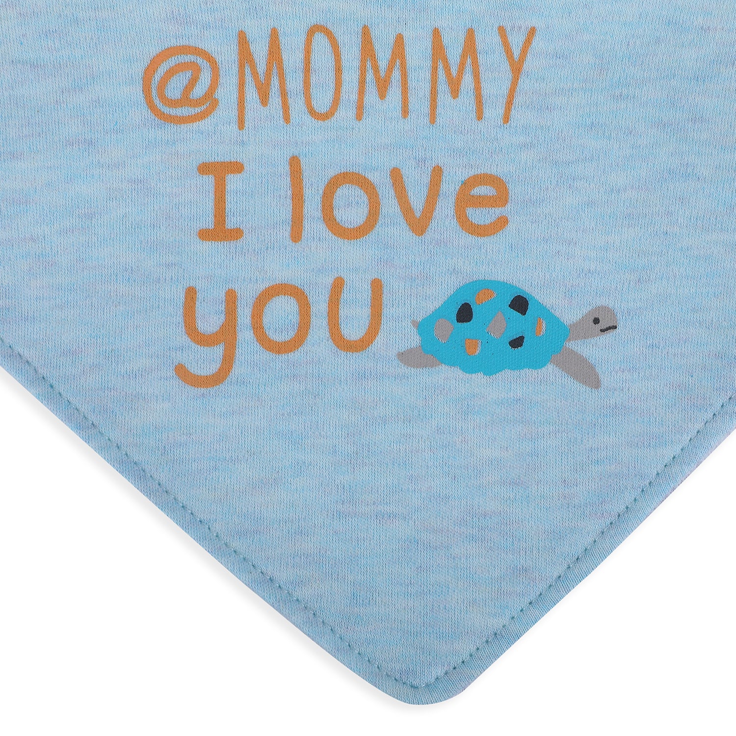 Baby Moo Mommy Turtle Cotton 3 Pack Bandana Bibs - Blue - Baby Moo