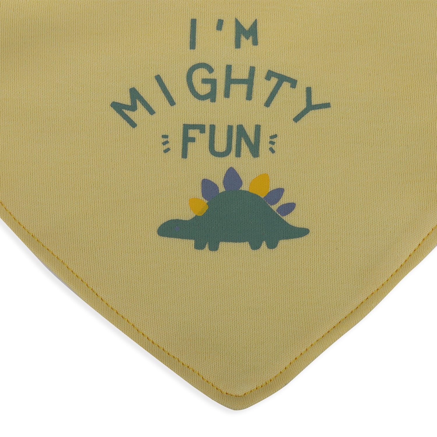 Baby Moo Dino Mighty Fun Cotton 3 Pack Bandana Bibs - Multicolour - Baby Moo