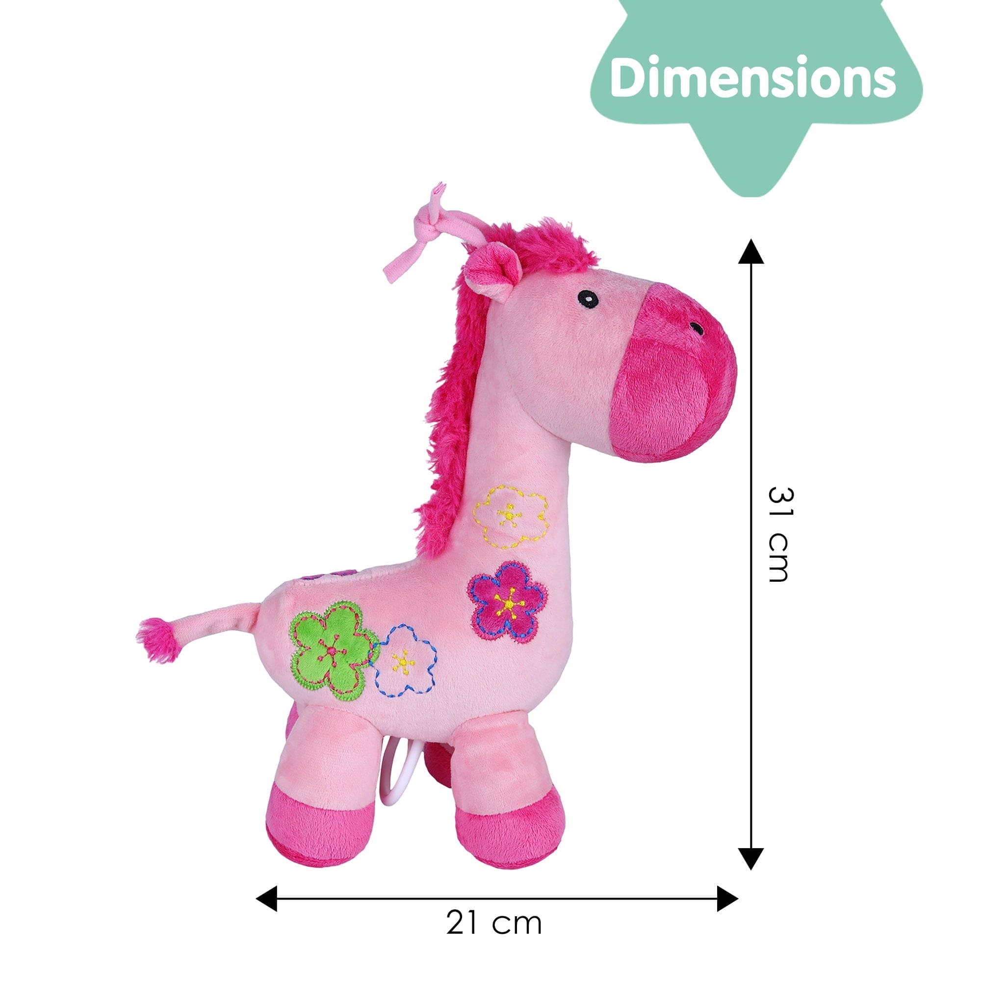 Pony Bed Hanging Musical Pulling Toy - Pink