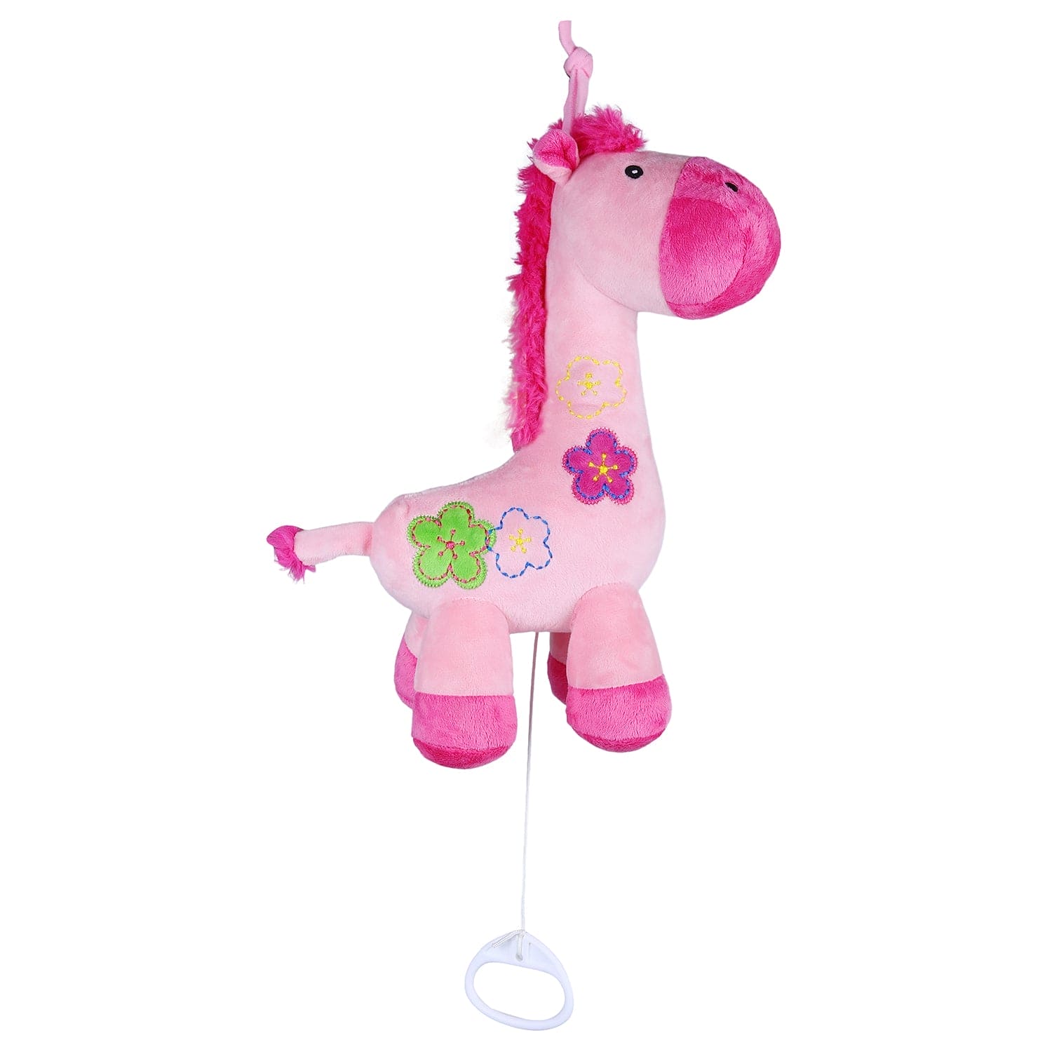 Pony Bed Hanging Musical Pulling Toy - Pink