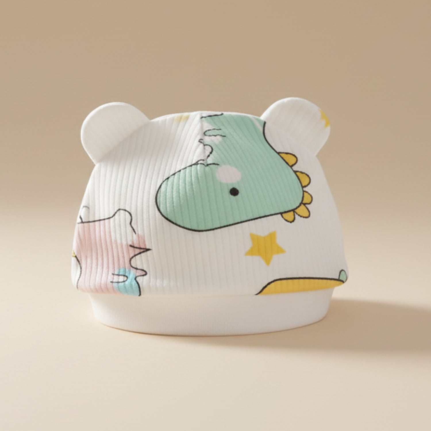 Baby Moo Jungle Print Adjustable Velcro Easy Wrap Ready Swaddle For Infant With Matching 3D Cap - White