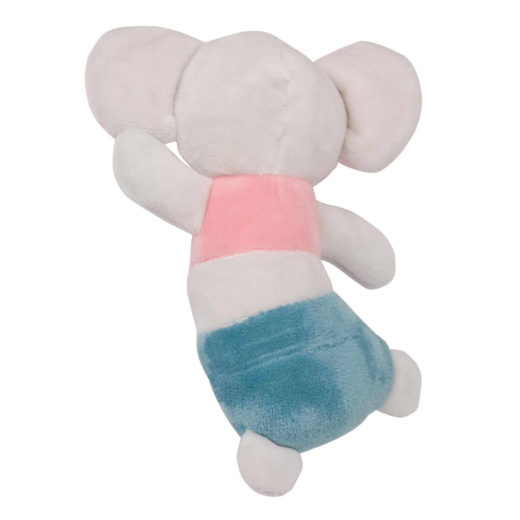 Dancing Elephant White Handheld Rattle Toy