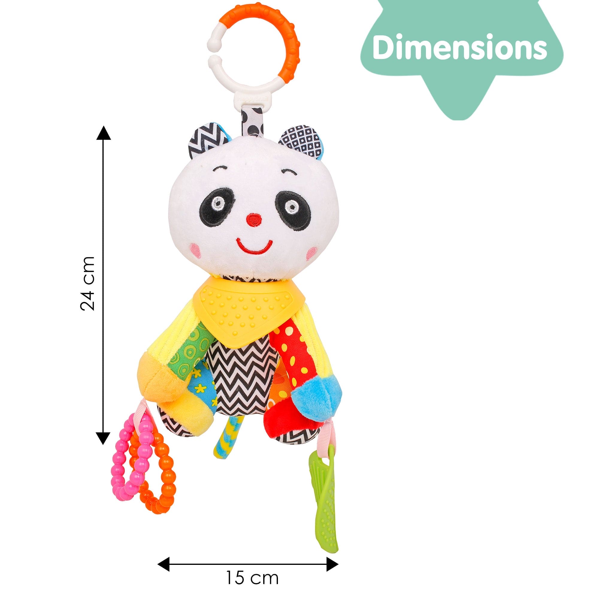 Panda White Premium Hanging Toy With Teether