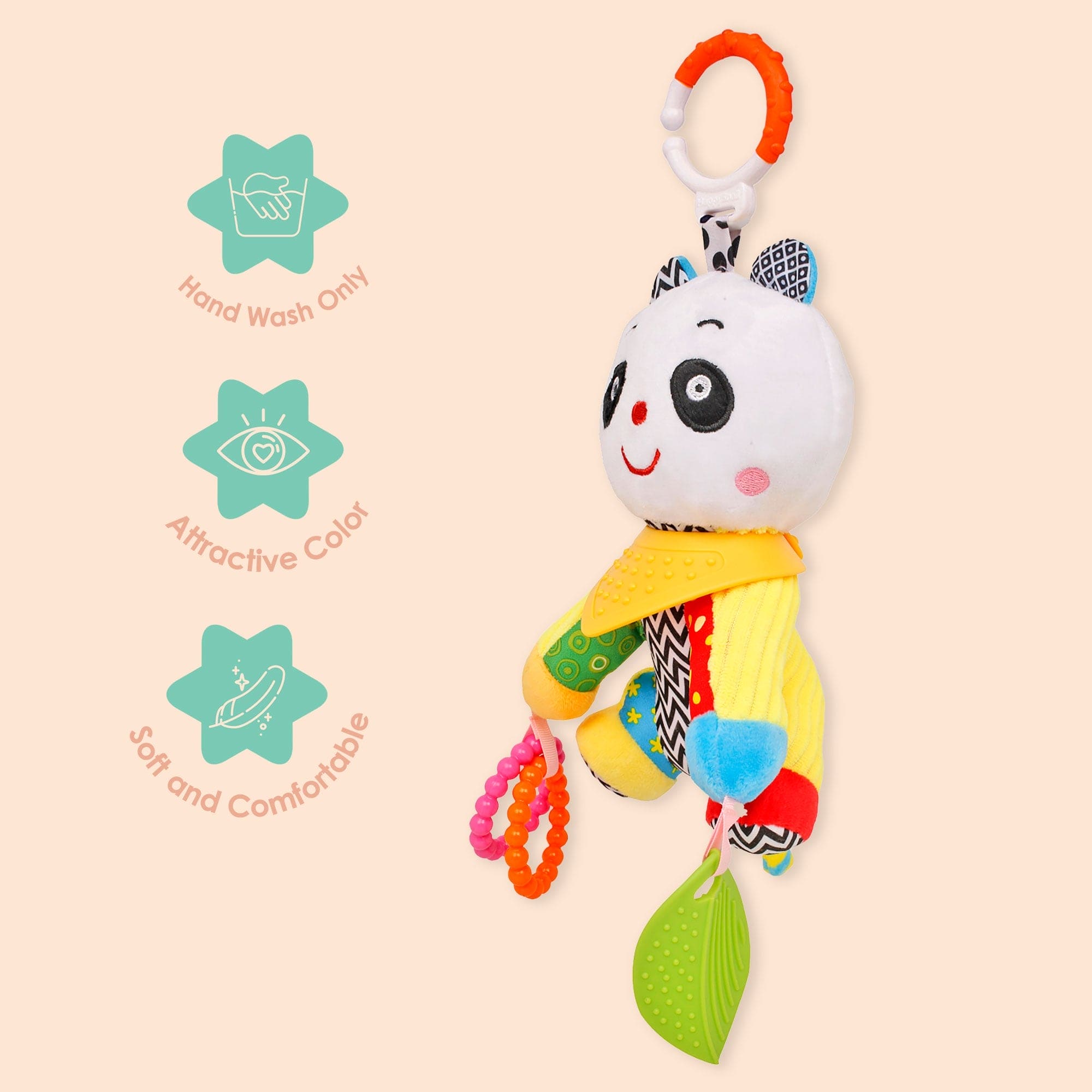 Panda White Premium Hanging Toy With Teether