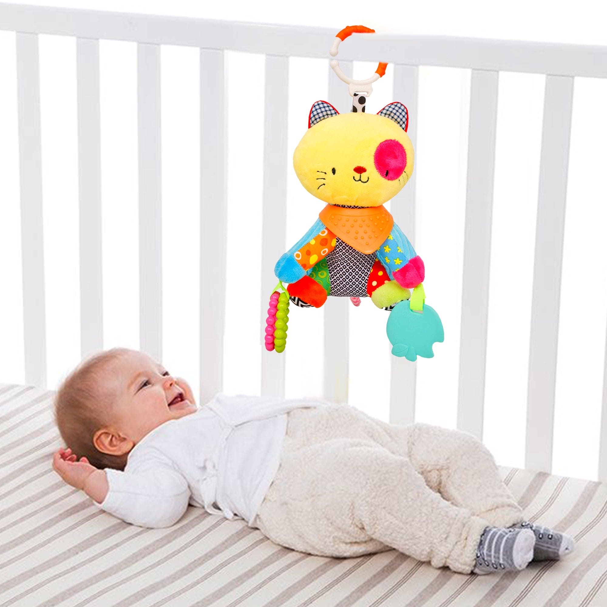 Mr. Patches Yellow Premium Hanging Toy With Teether