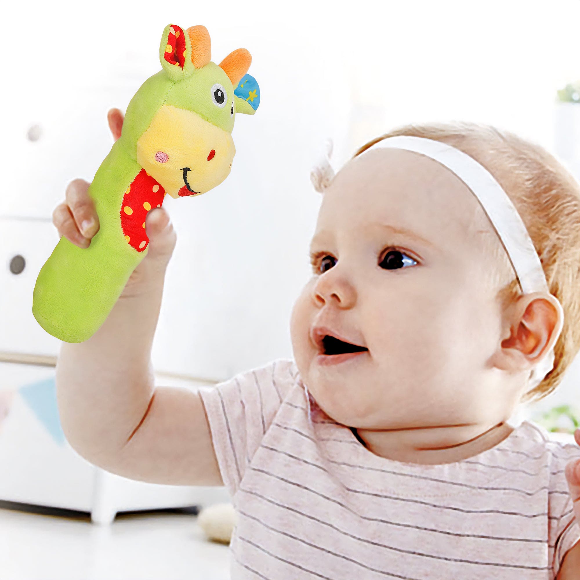 Smart Giraffe Green Rattle