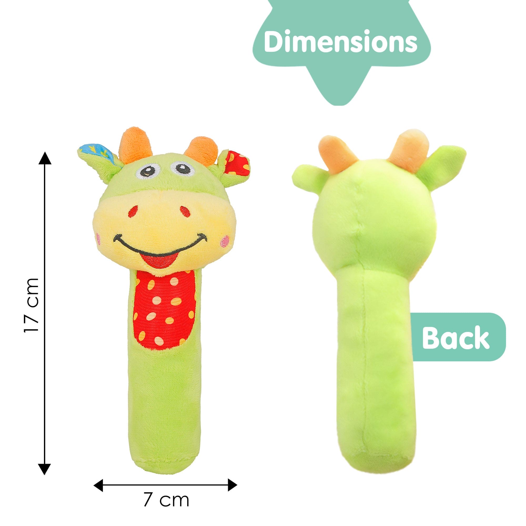 Smart Giraffe Green Rattle