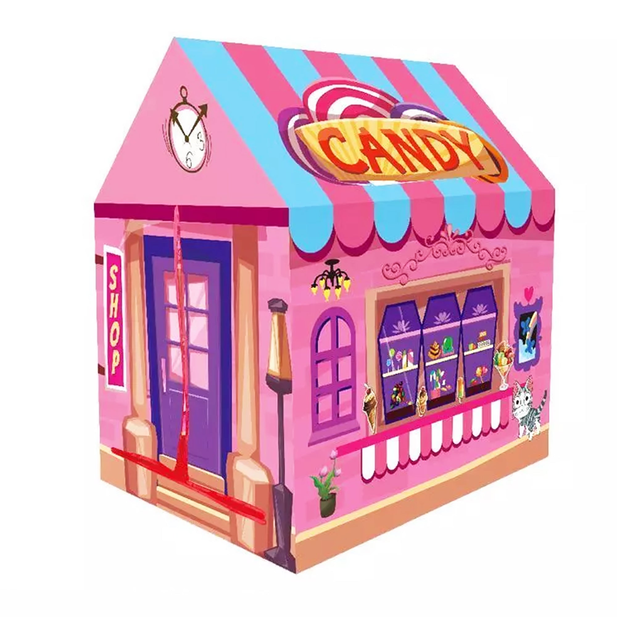 Playtime Foldable Tent House Candy Shop - Pink