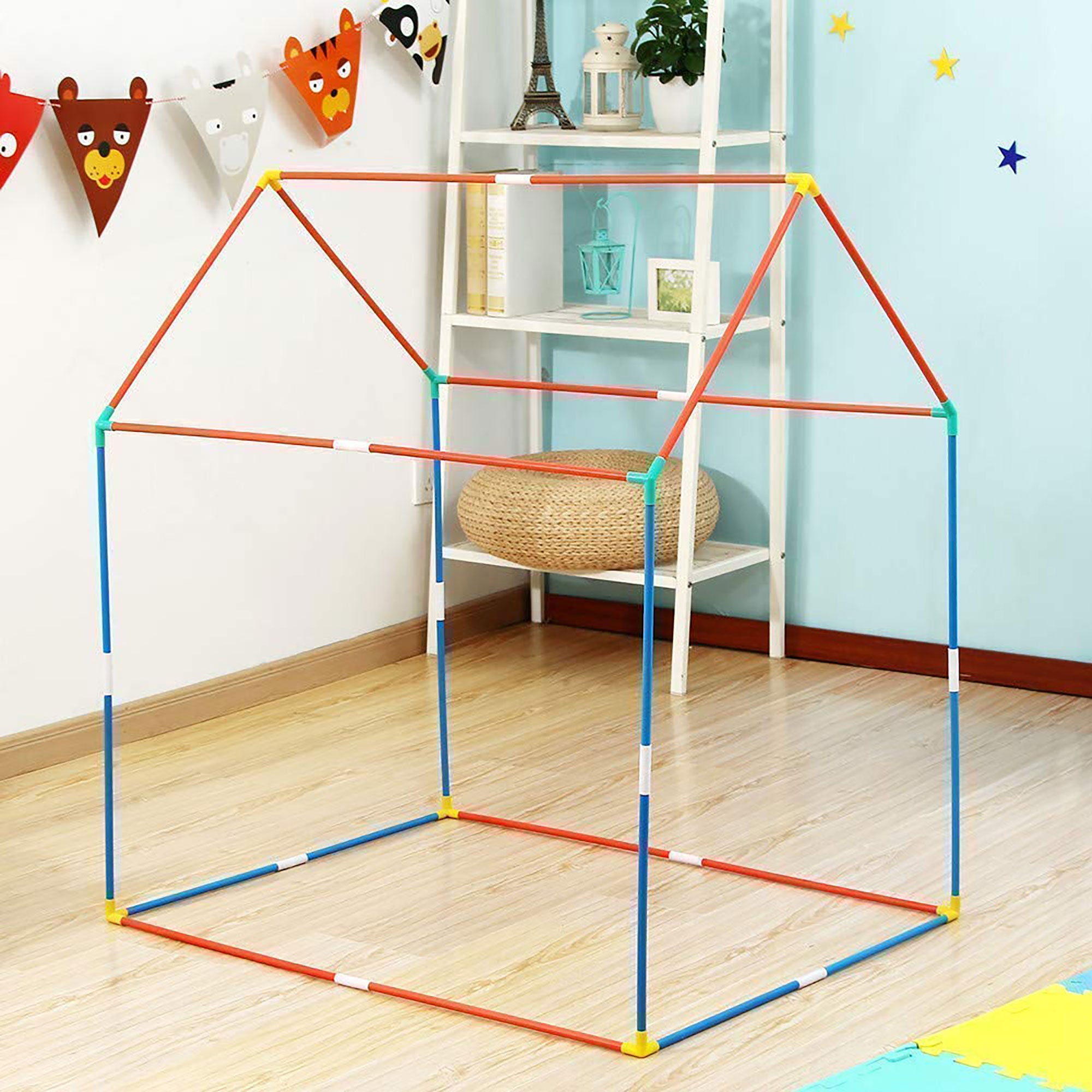 Playtime Foldable Tent House Fire Station - Red