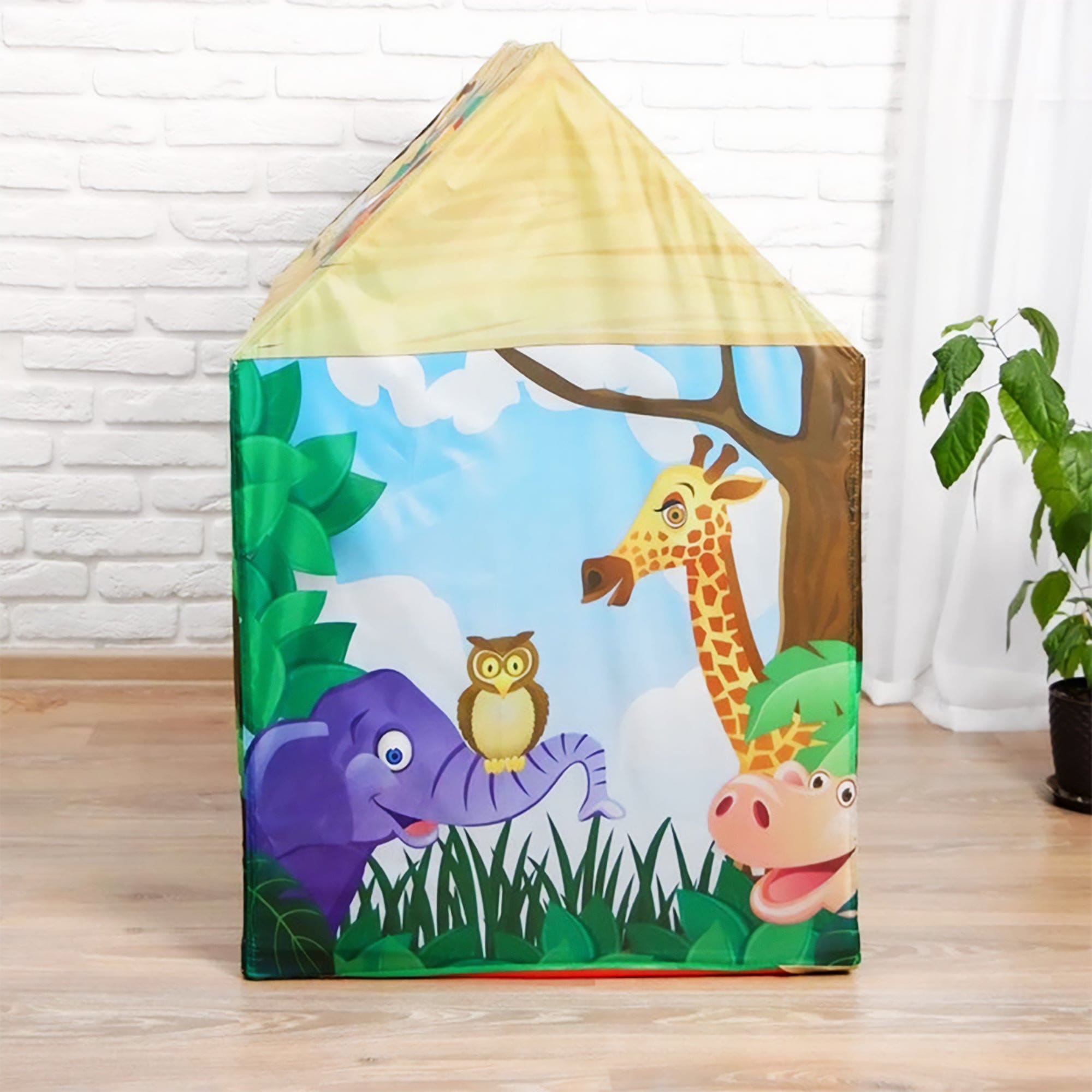 Playtime Foldable Tent House Zoo - Green