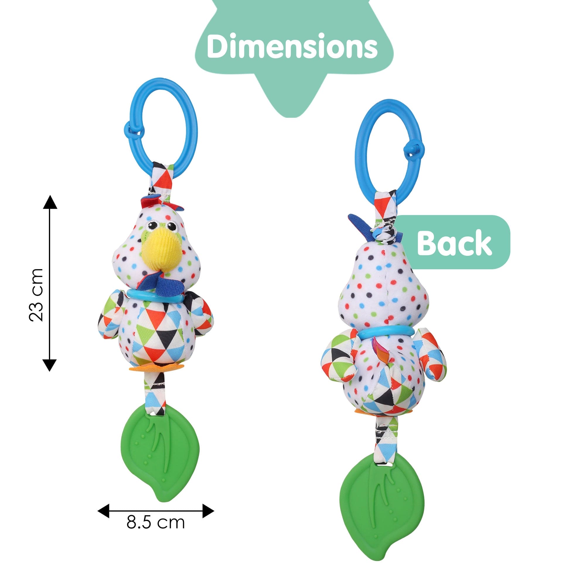 Chicken White Hanging Toy With Vibrations With Teether