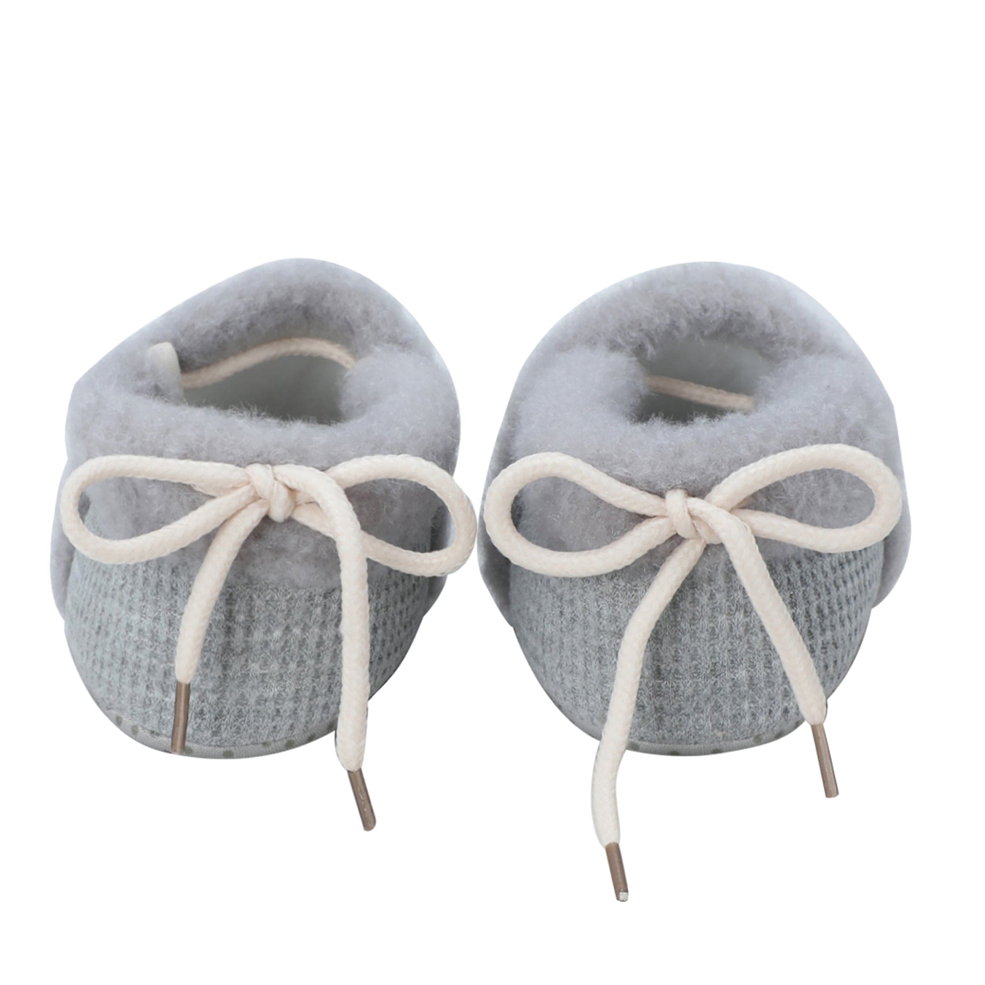 Baby Moo 3D Car Soft Slip-On Anti-Skid Plush Warm Booties - Grey