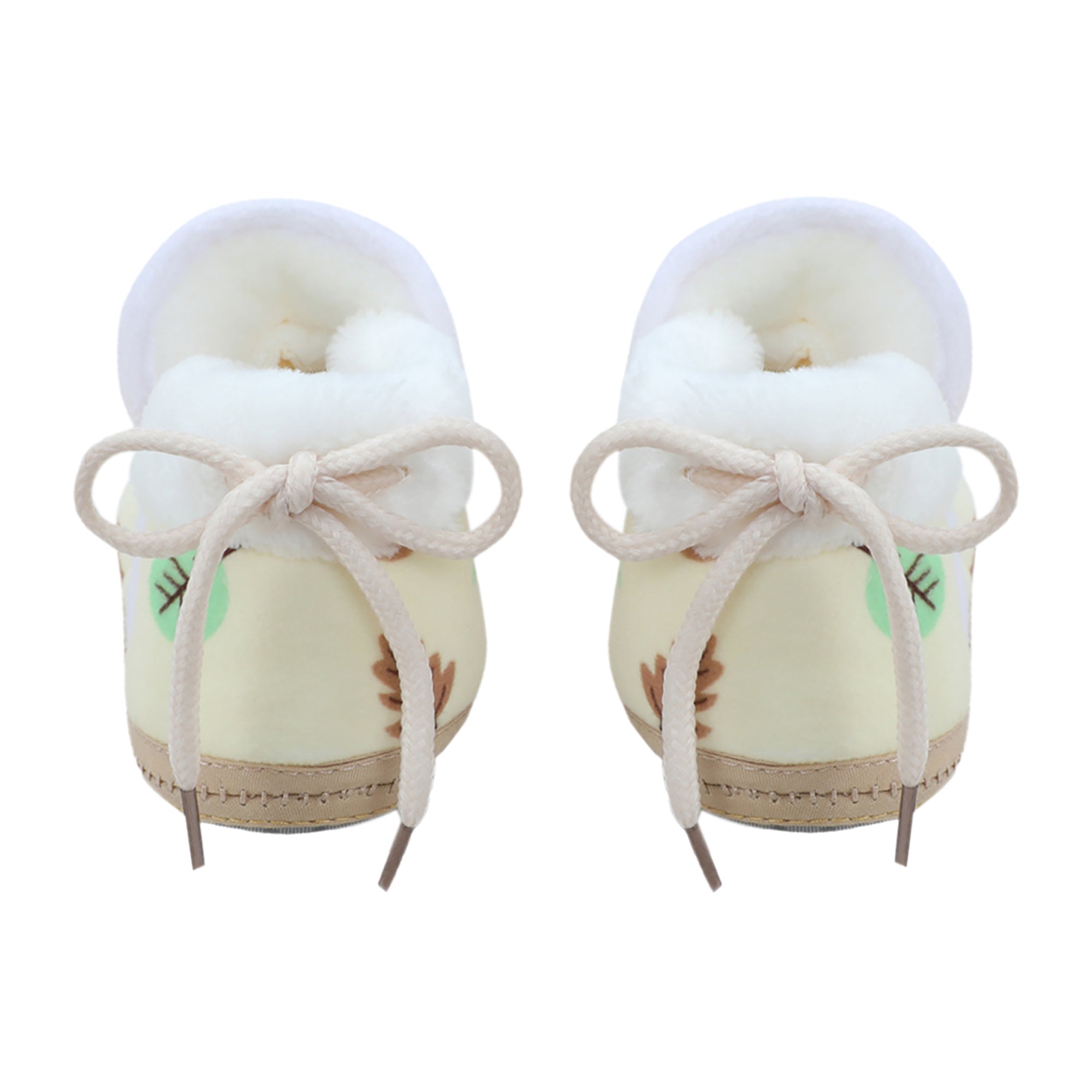 Baby Moo 3D Hunny Bunny Soft Slip-On Anti-Skid Plush Warm Booties - Yellow