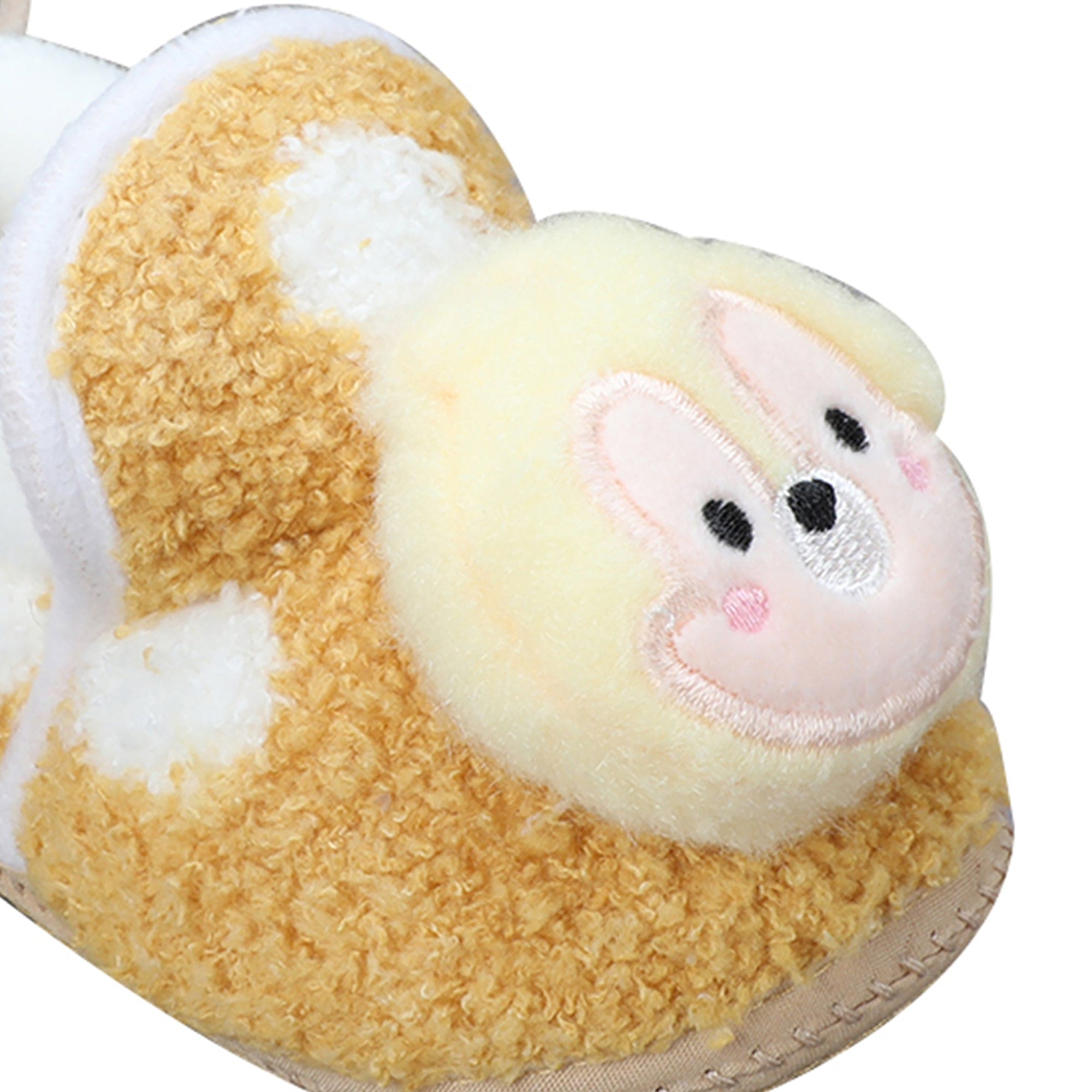 Baby Moo 3D Squirrel Soft Slip-On Anti-Skid Plush Warm Booties - Yellow