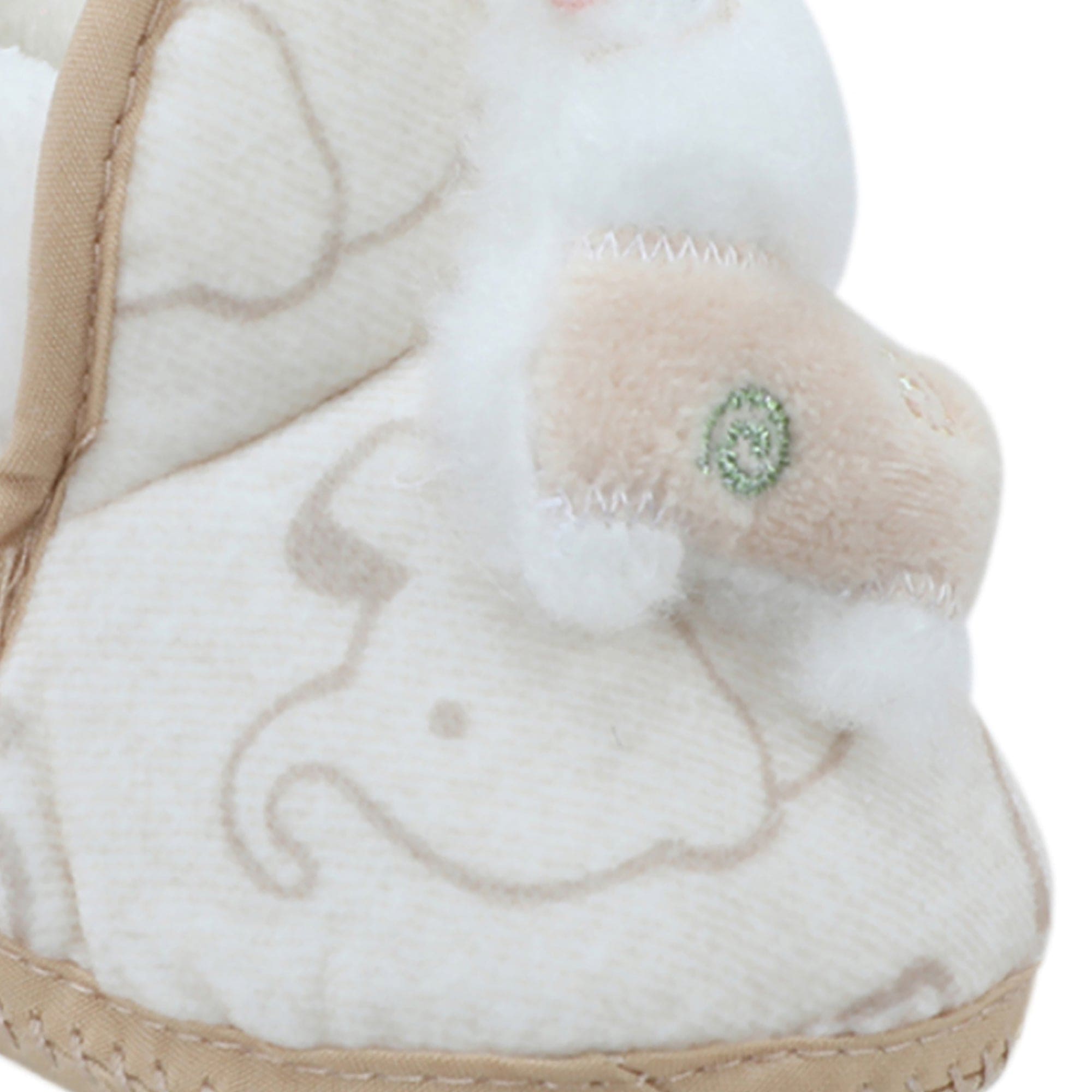 Baby Moo 3D Llama Elephant Prints Soft Slip-On Anti-Skid Plush Warm Booties - Beige