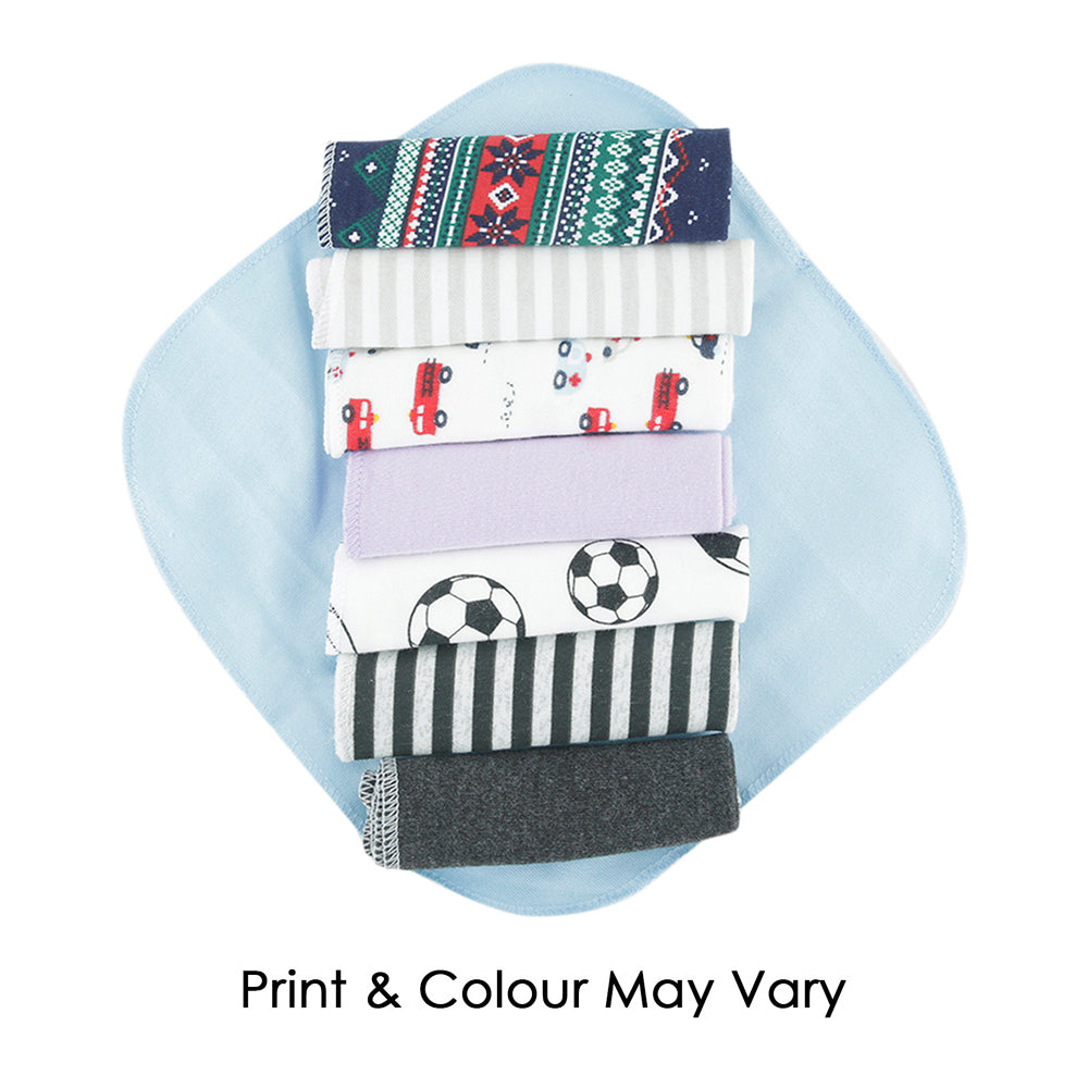 Printed Terry 8 Pcs Wash Cloth - Multicolour