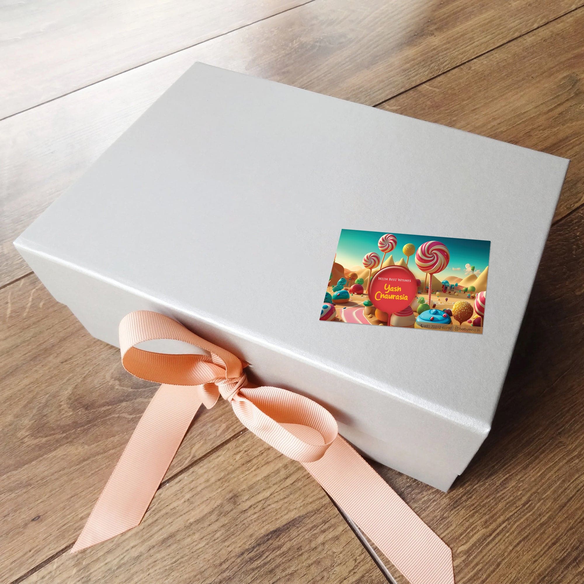 Baby Moo Lollipop 40 Gift Card Pack Personalised Wish Tags - Multicolour