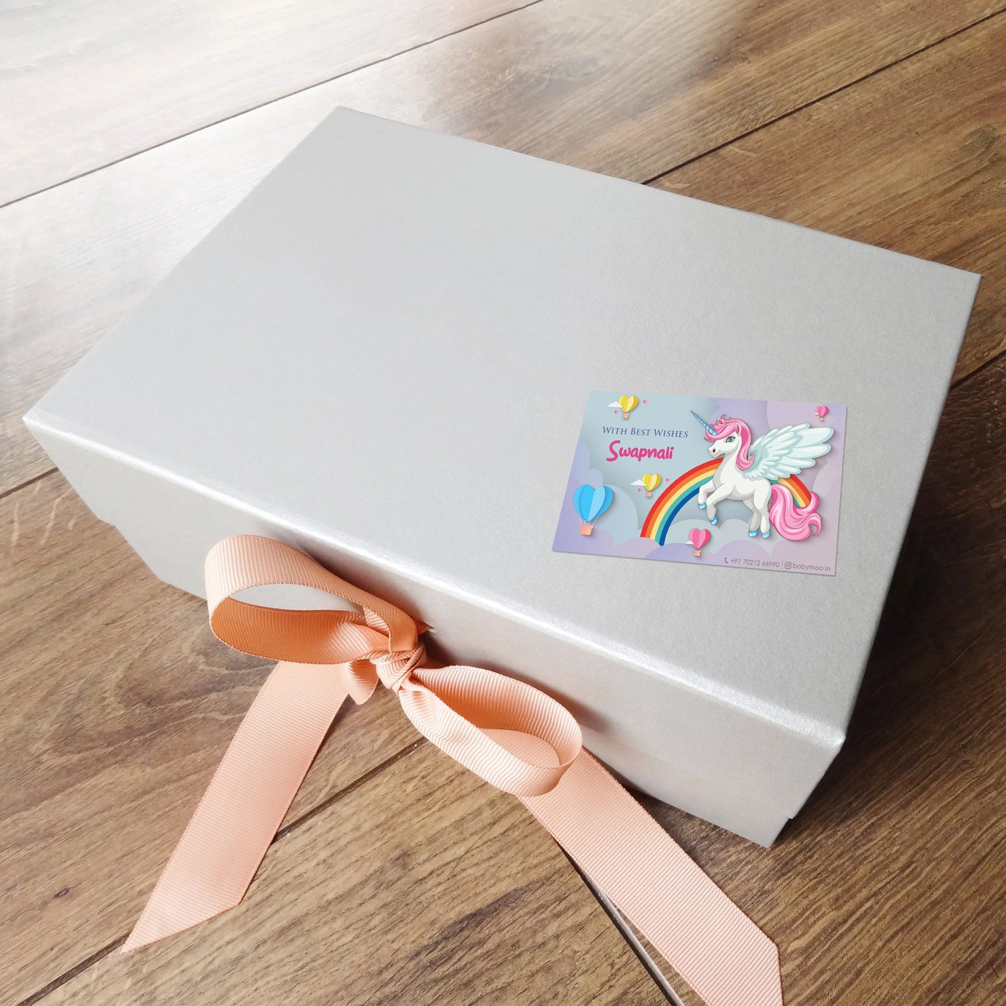 Baby Moo Celestial Unicorn 40 Gift Card Pack Personalised Wish Tags - Multicolour