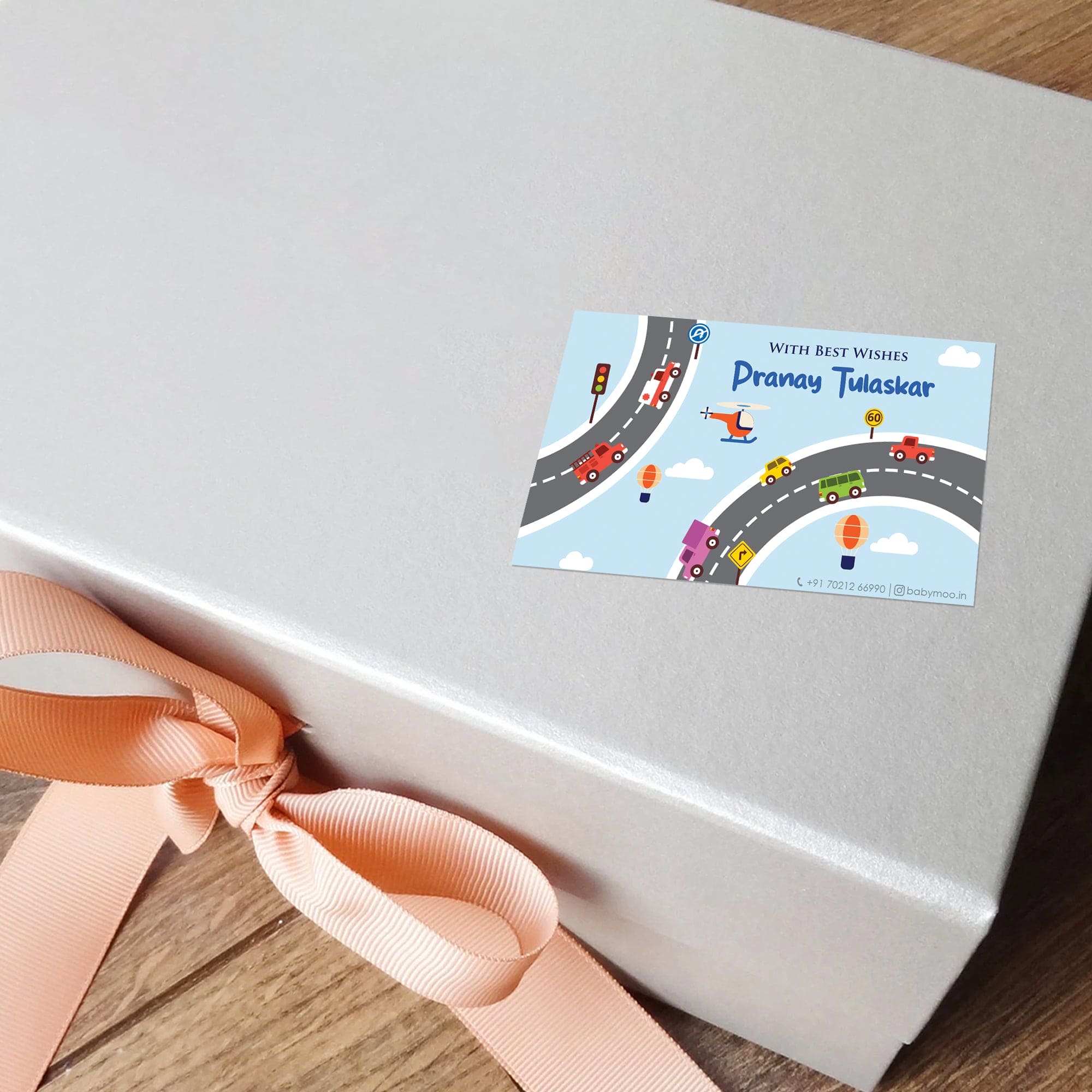 Baby Moo Happy Journey 40 Gift Card Pack Personalised Wish Tags - Multicolour