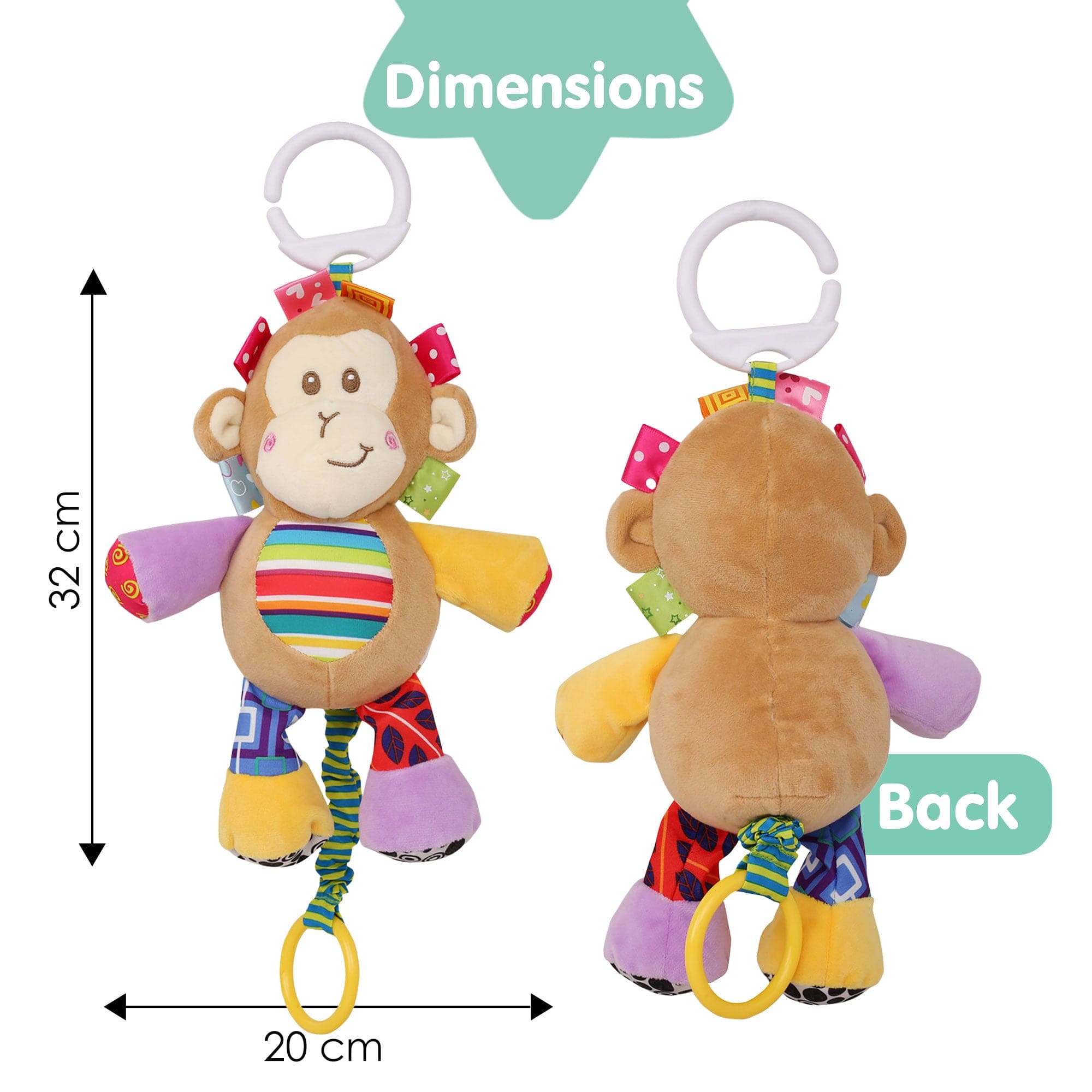 Monkey Multicolour Pulling Toy