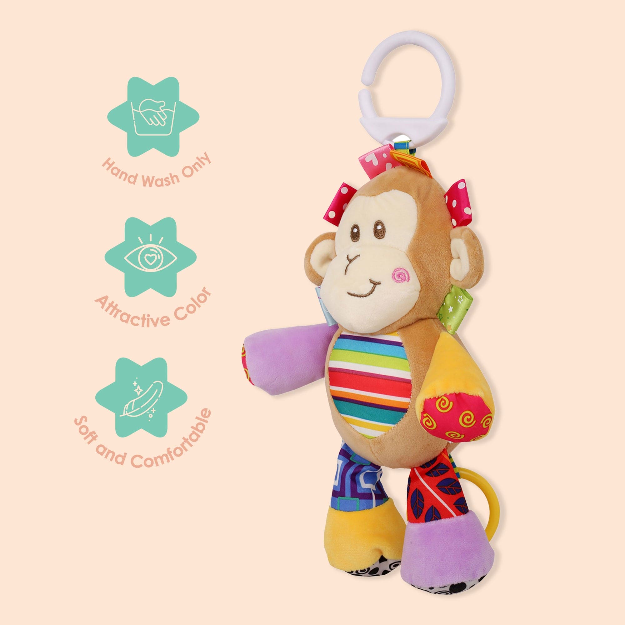 Monkey Multicolour Pulling Toy