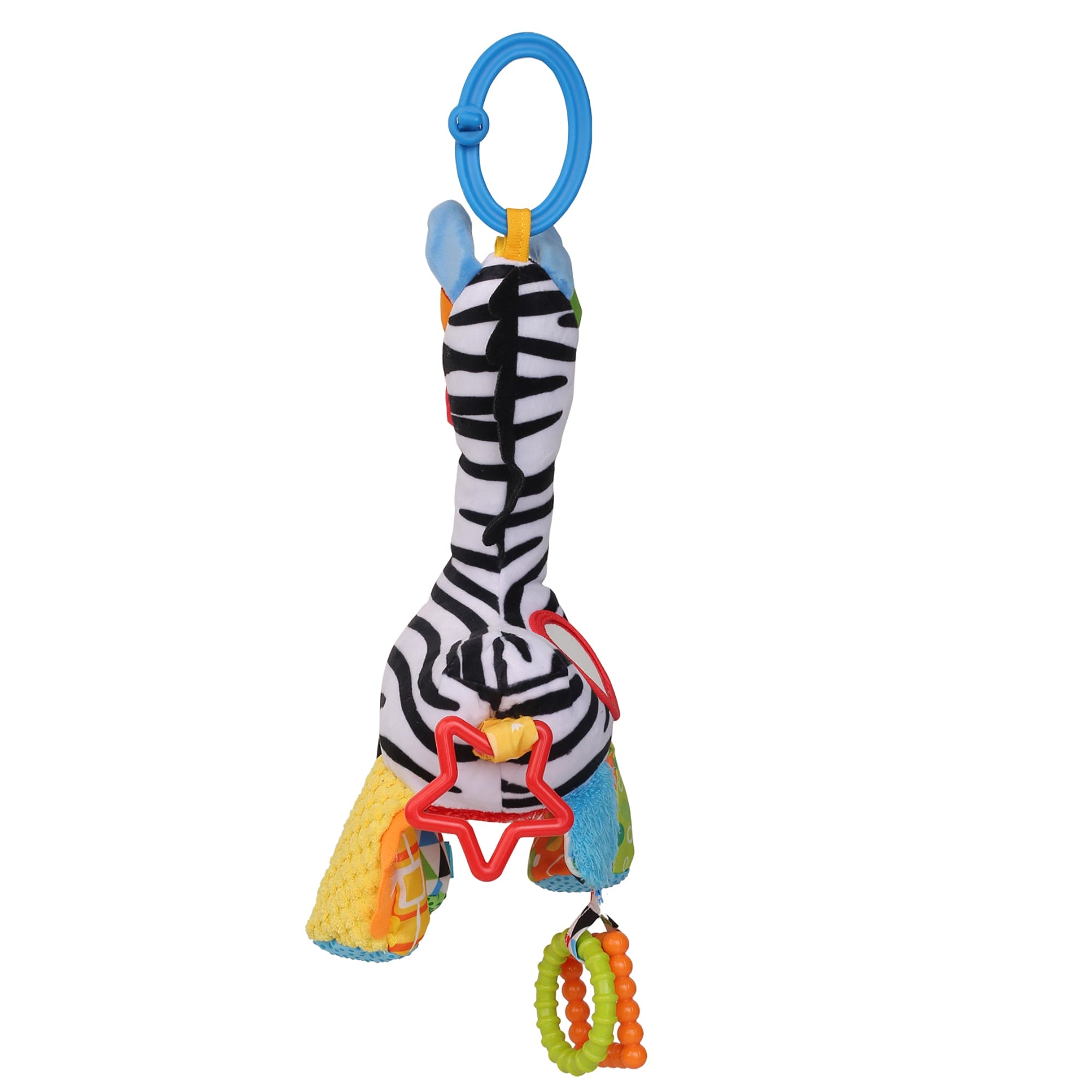 Zebra Multicolour Hanging Pulling Toy With Teether