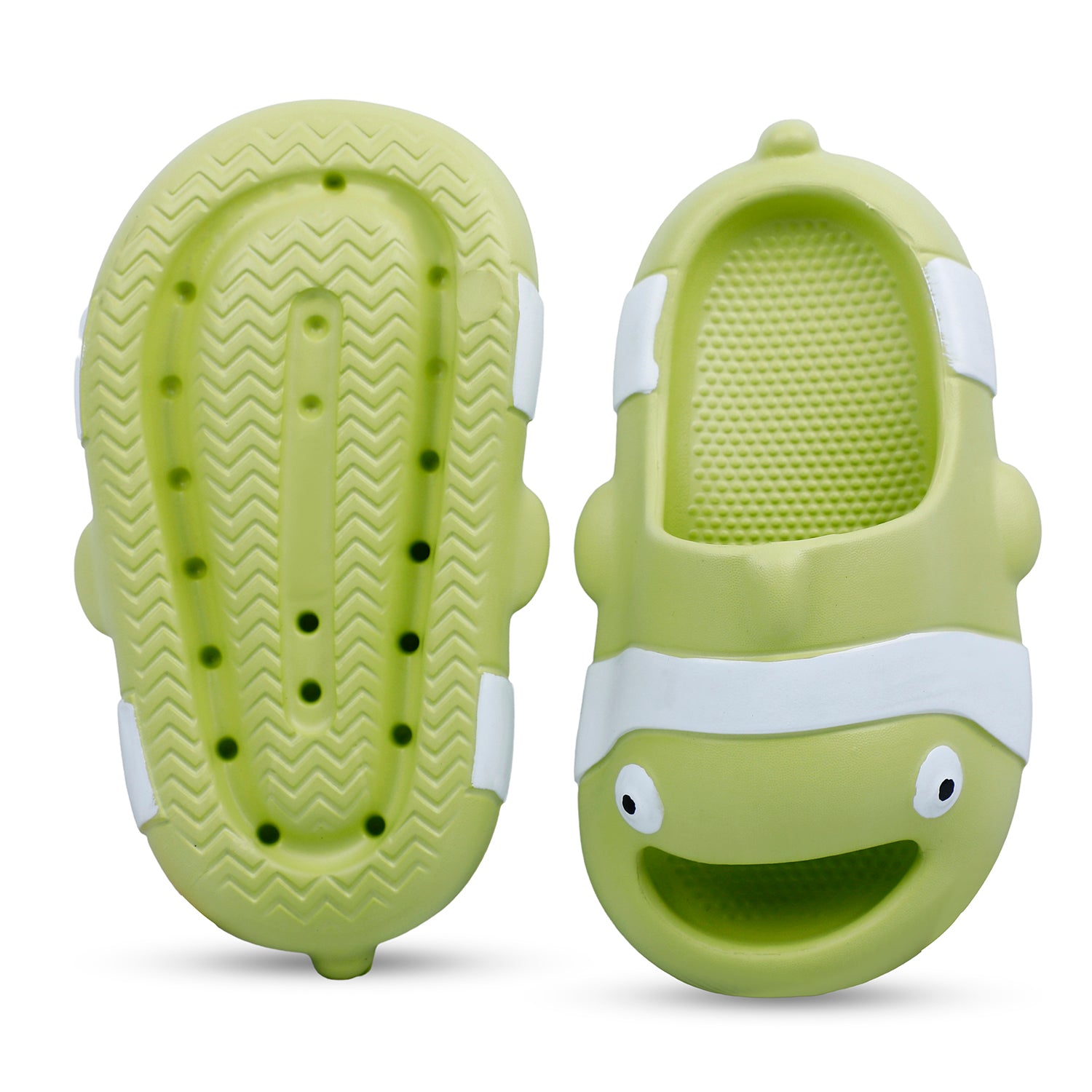 Baby Moo Nemo Waterproof Soft Slippers Anti-Skid Sliders - Green - Baby Moo