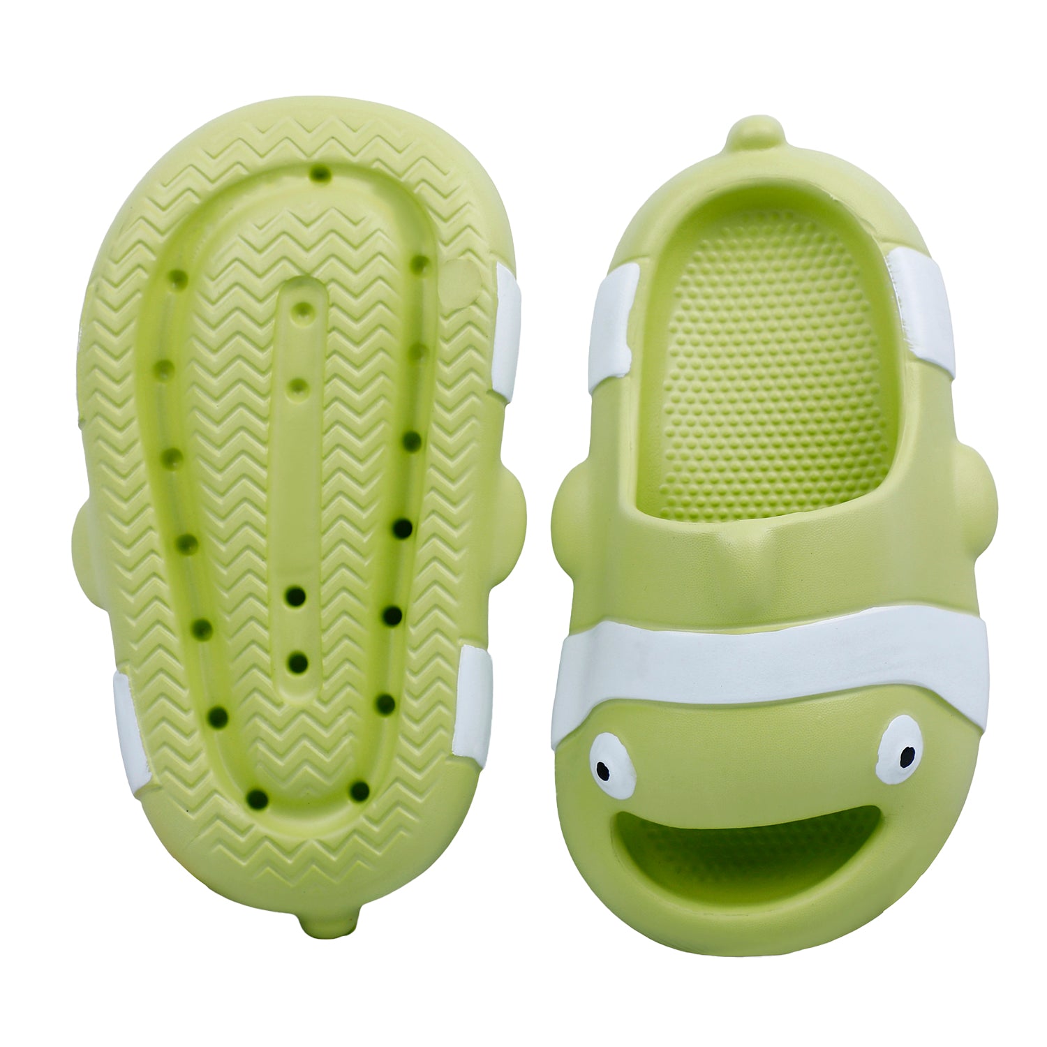 Baby Moo Nemo Waterproof Soft Slippers Anti-Skid Sliders - Green