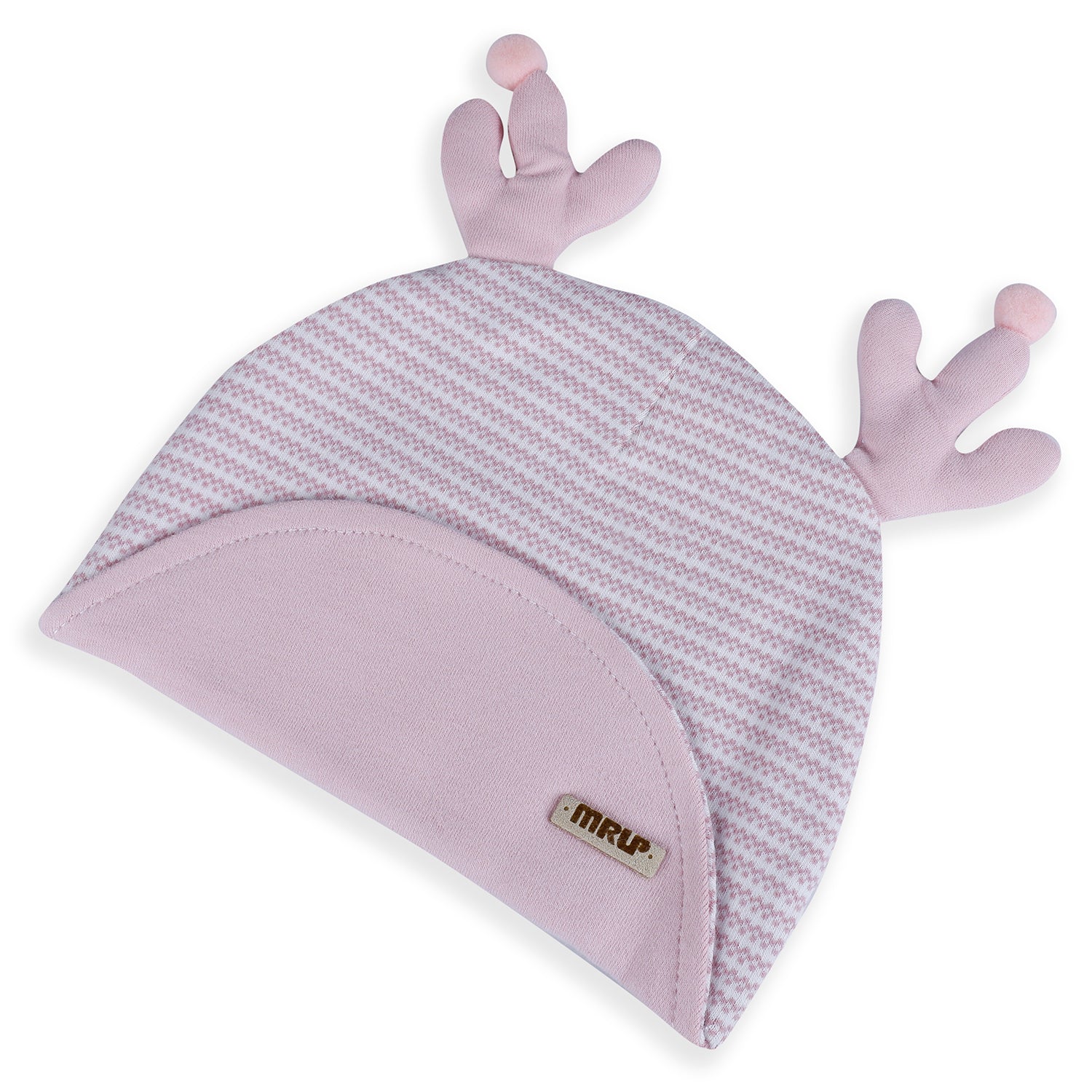 Baby Moo Deer Antler Soft Cotton Cap - Pink - Baby Moo