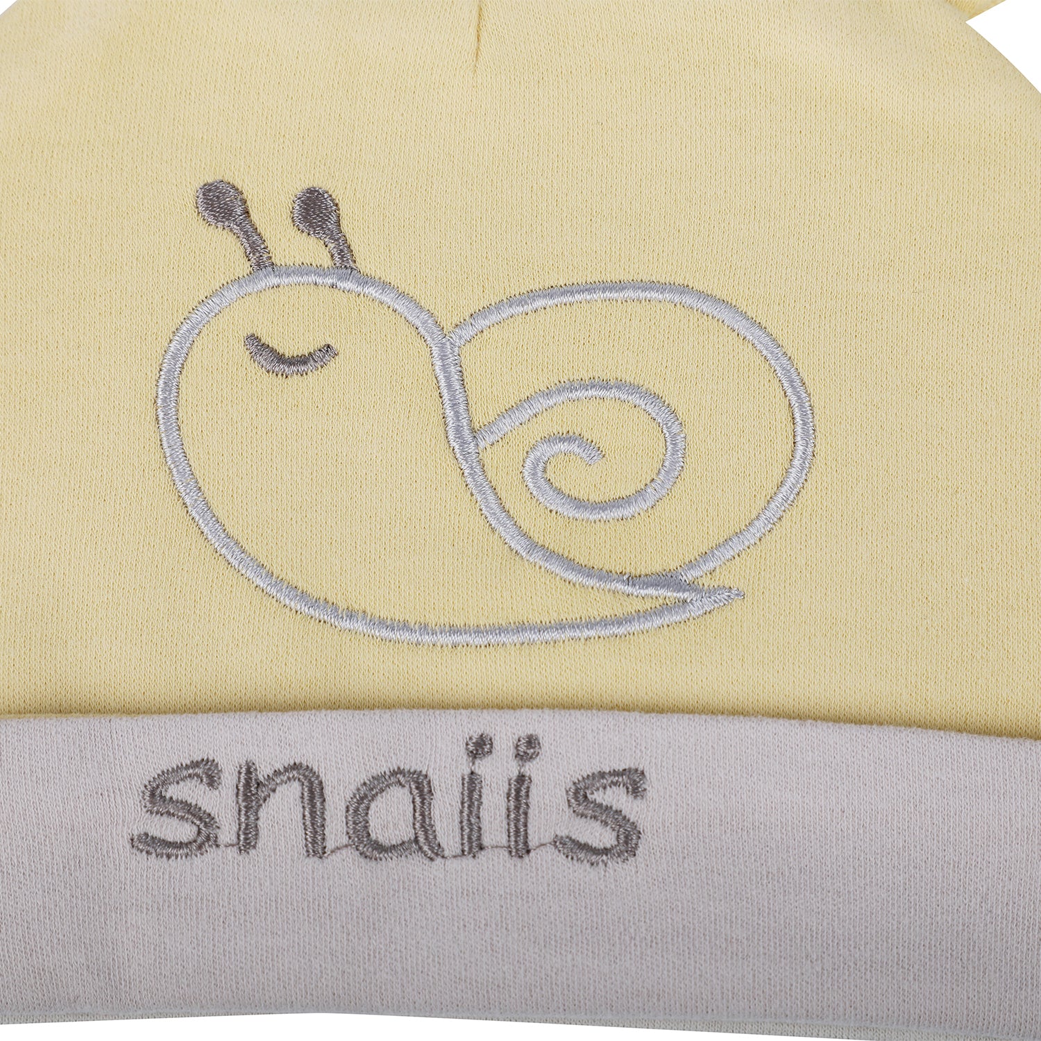 Baby Moo Lazy Snail Organic Soft Cotton Cap - Yellow - Baby Moo