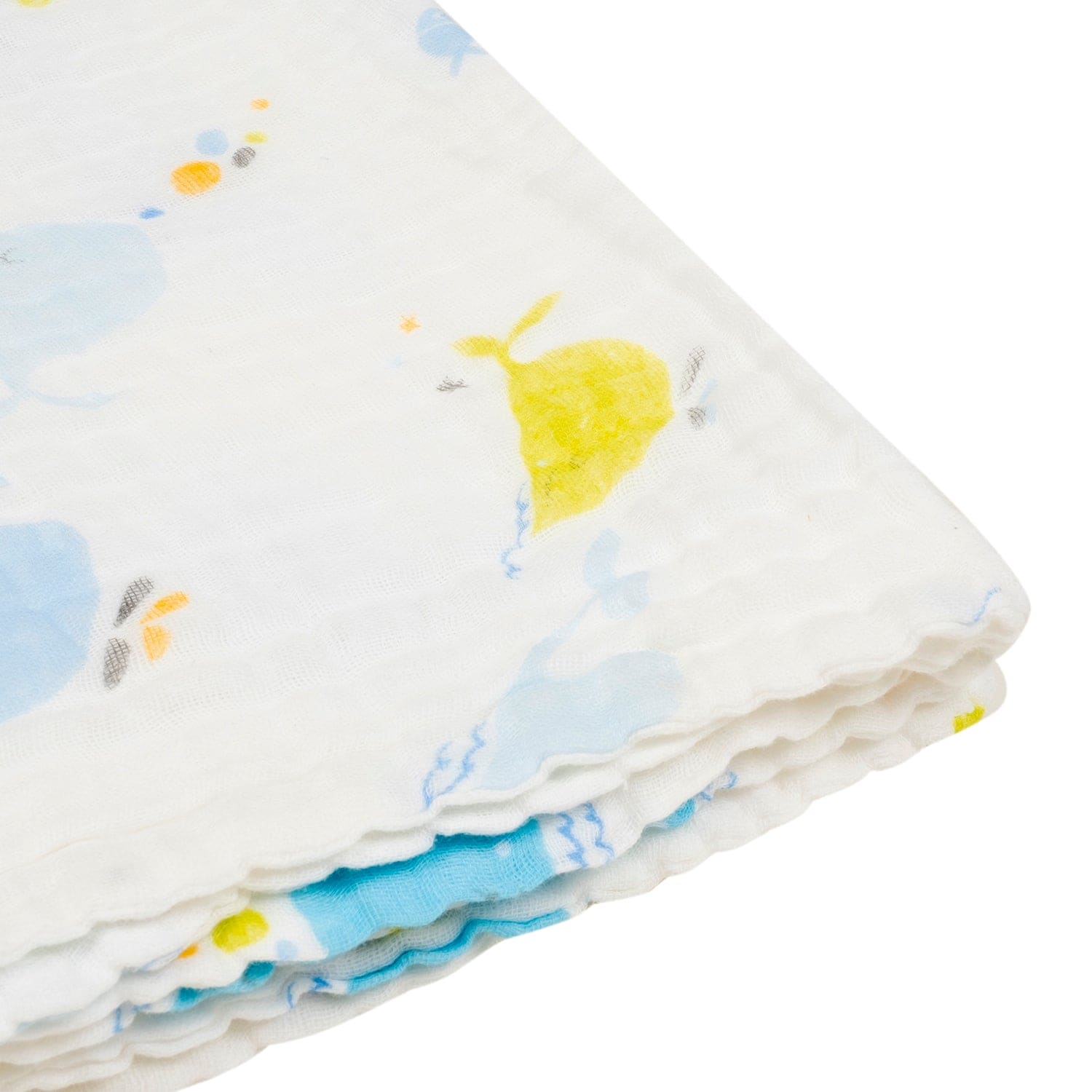 Baby Moo Dolphin 100% Cotton Ultra Soft Eco Friendly Absorbent Towel - White