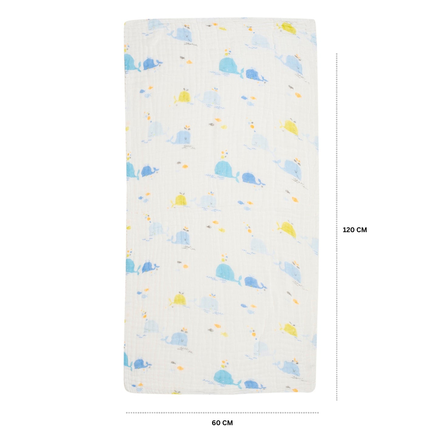 Baby Moo Dolphin 100% Cotton Ultra Soft Eco Friendly Absorbent Towel - White