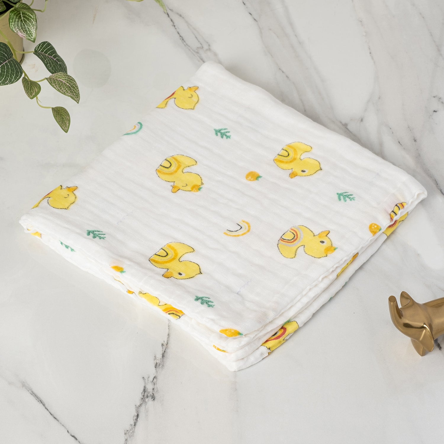 Baby Moo Duck 100% Cotton Ultra Soft Eco Friendly Absorbent Towel - White