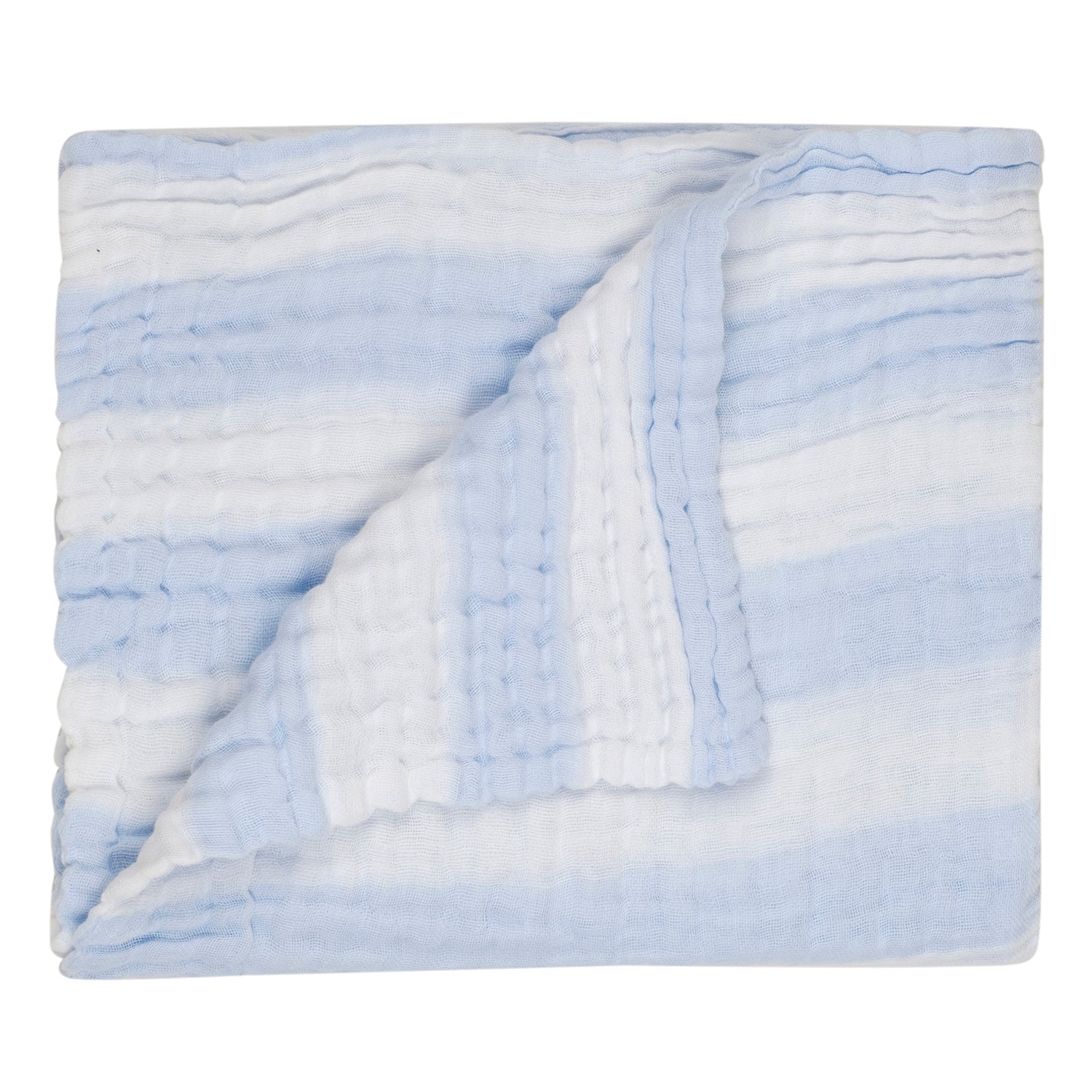 Baby Moo Premium Striped 100% Cotton Ultra Soft Eco Friendly Absorbent Towel - Blue