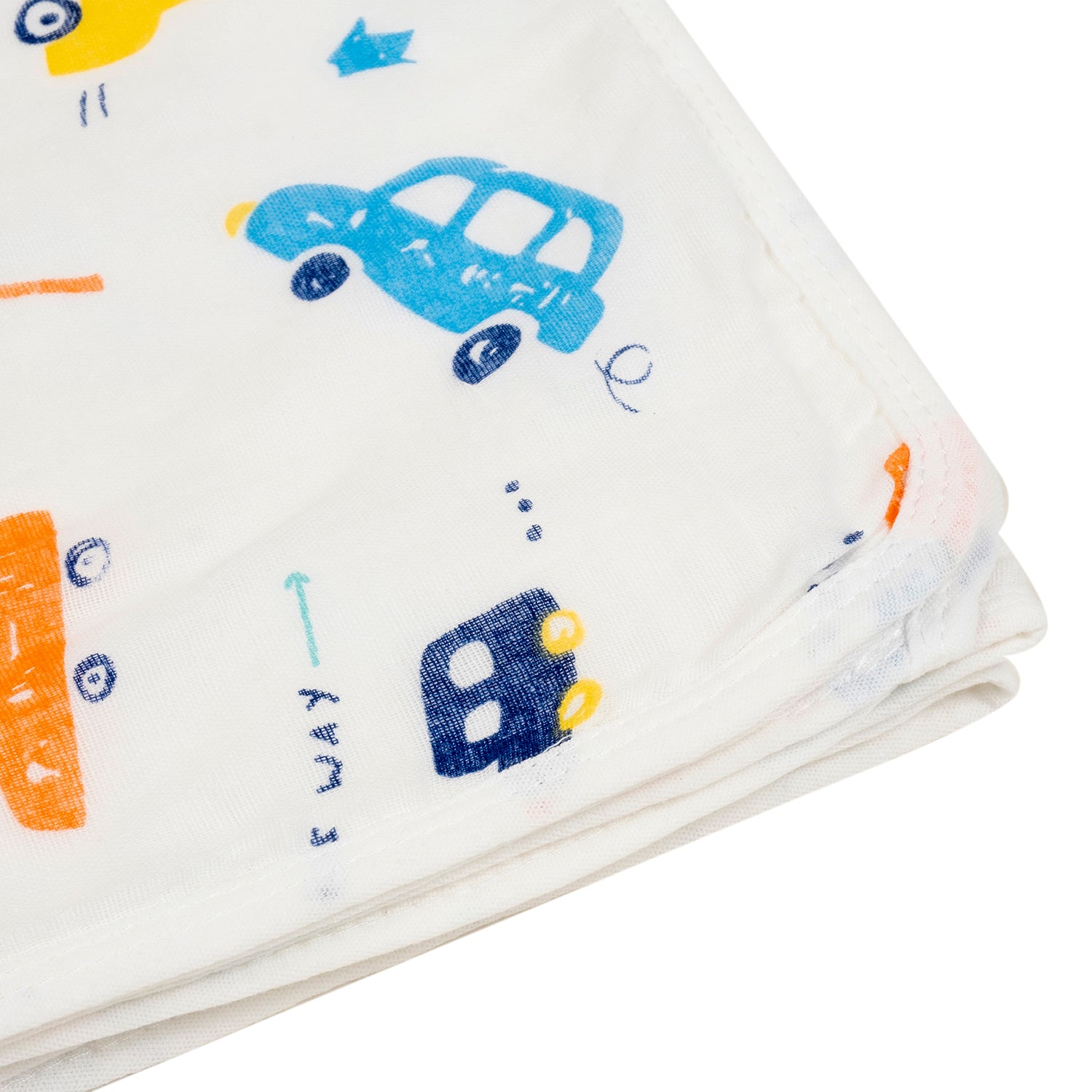 Baby Moo Car 100% Cotton Ultra Soft Eco Friendly Absorbent Towel - White