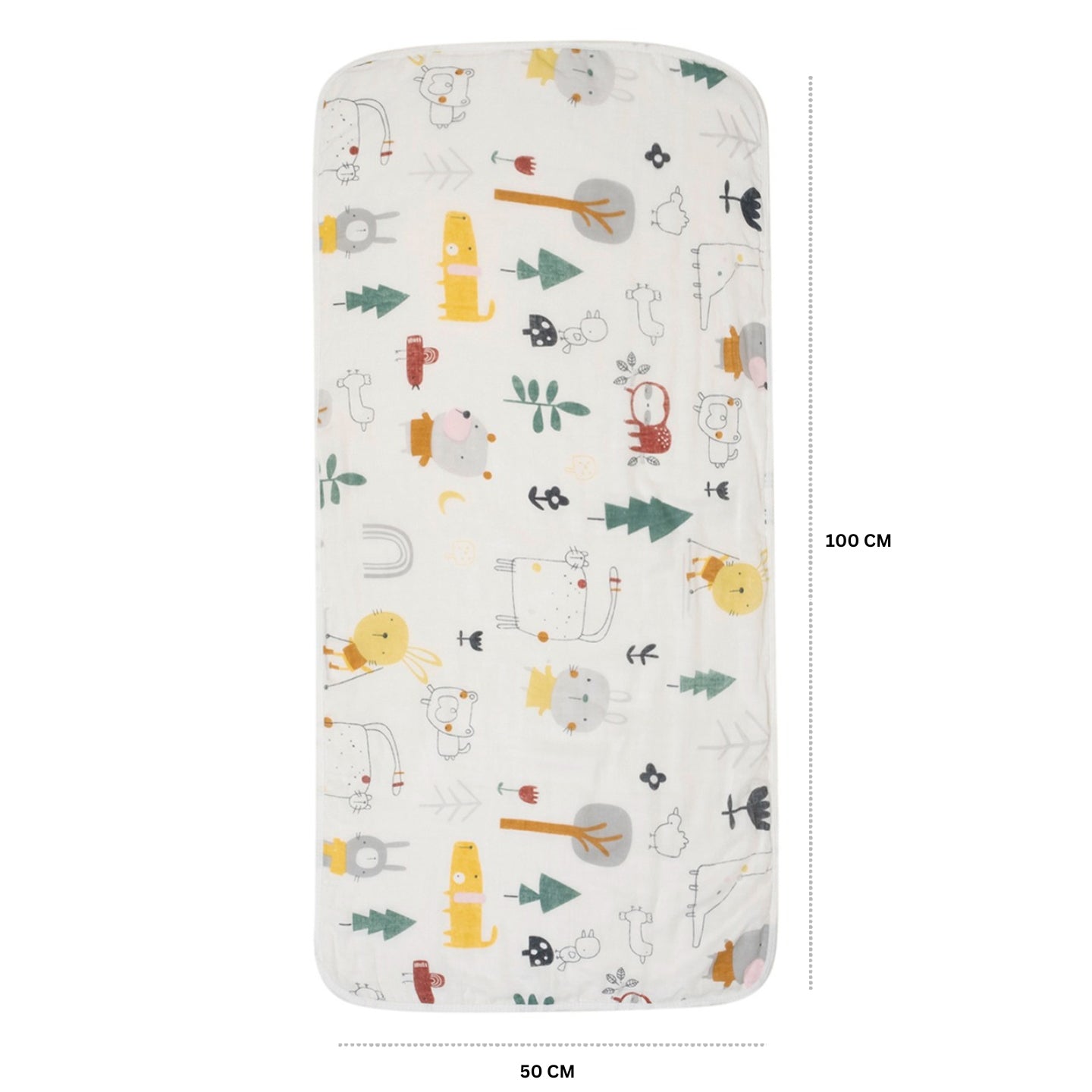 Baby Moo Zoo 100% Cotton Ultra Soft Eco Friendly Absorbent Towel - White