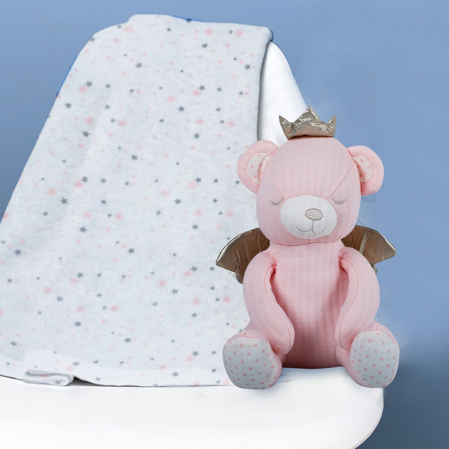 Baby Moo Princess Bear Cozy Plush Toy Blanket - Pink - Baby Moo