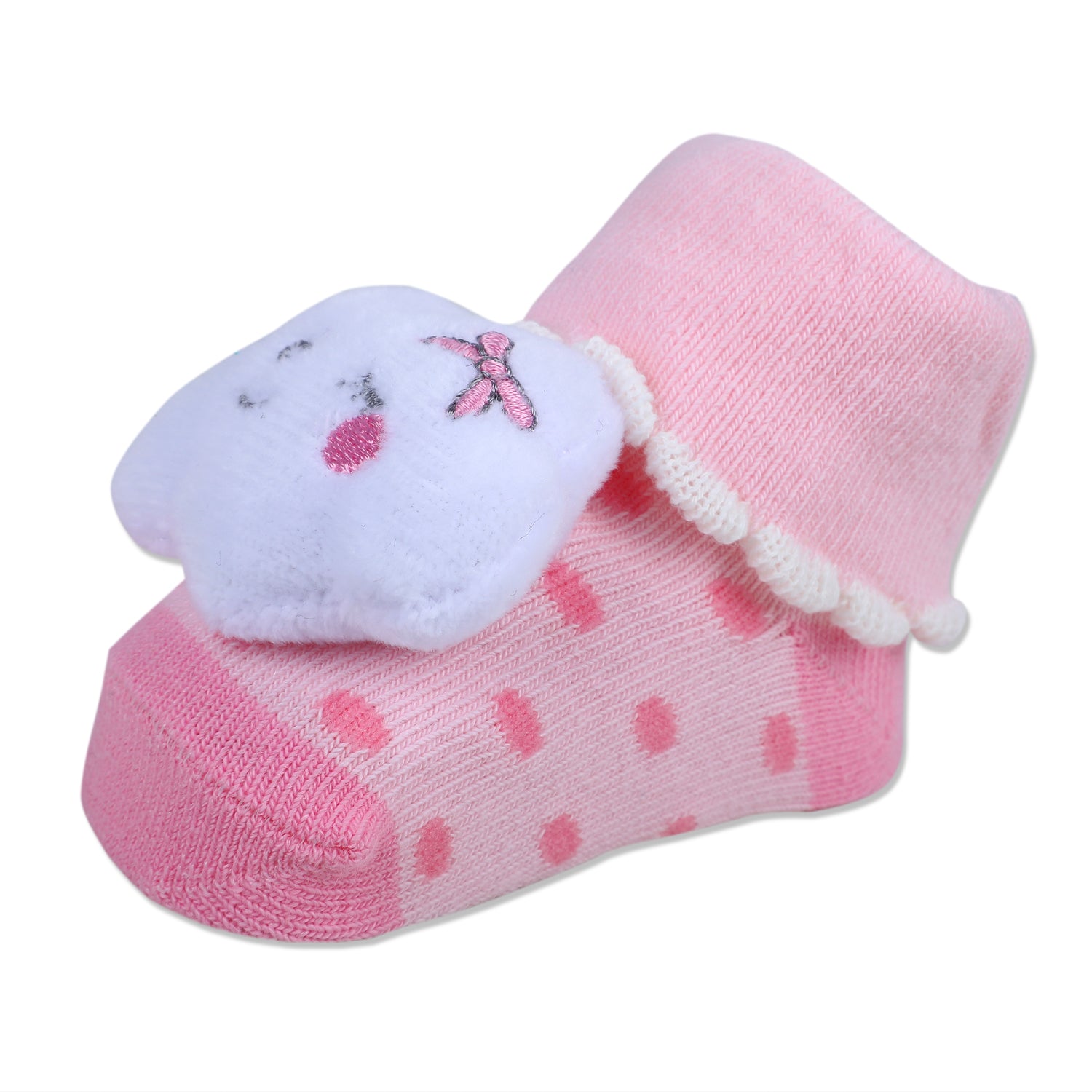 Baby Moo Sleeping Cloud Cotton Anti-Skid 3D Socks - Pink - Baby Moo