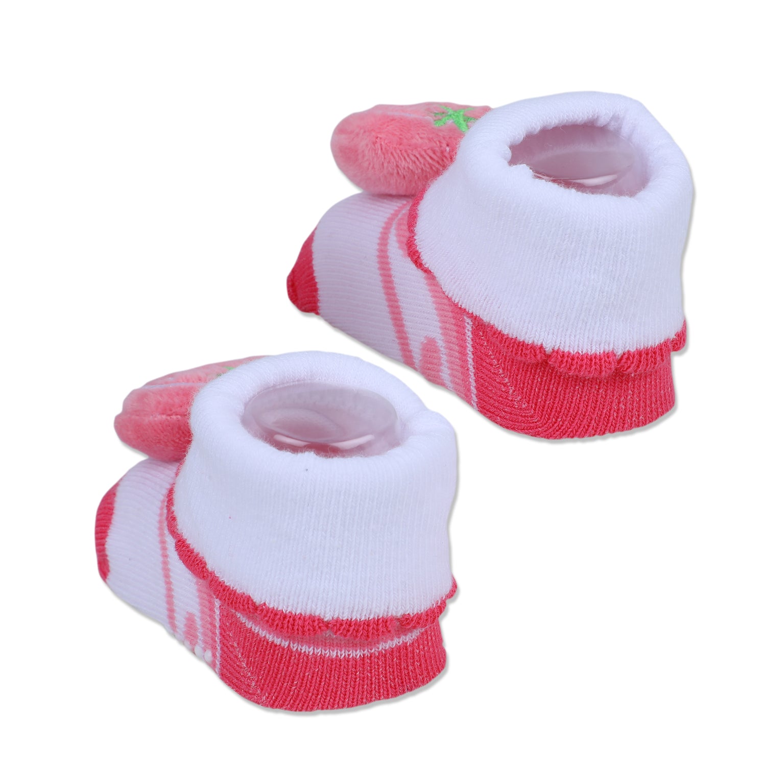 Baby Moo Strawberry Cotton Anti-Skid 3D Socks - Pink - Baby Moo
