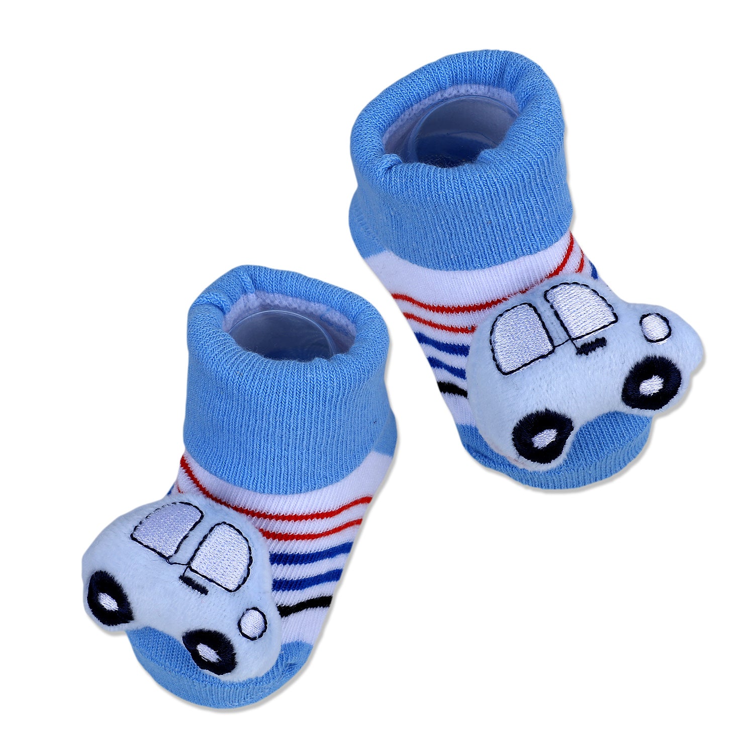 Baby Moo Car Cotton Anti-Skid 3D Socks - Blue - Baby Moo