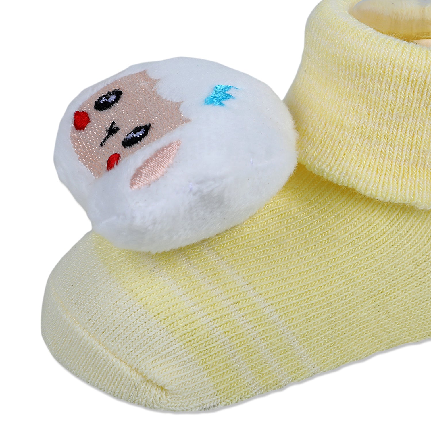 Baby Moo Sheep Cotton Anti-Skid 3D Socks - Yellow - Baby Moo