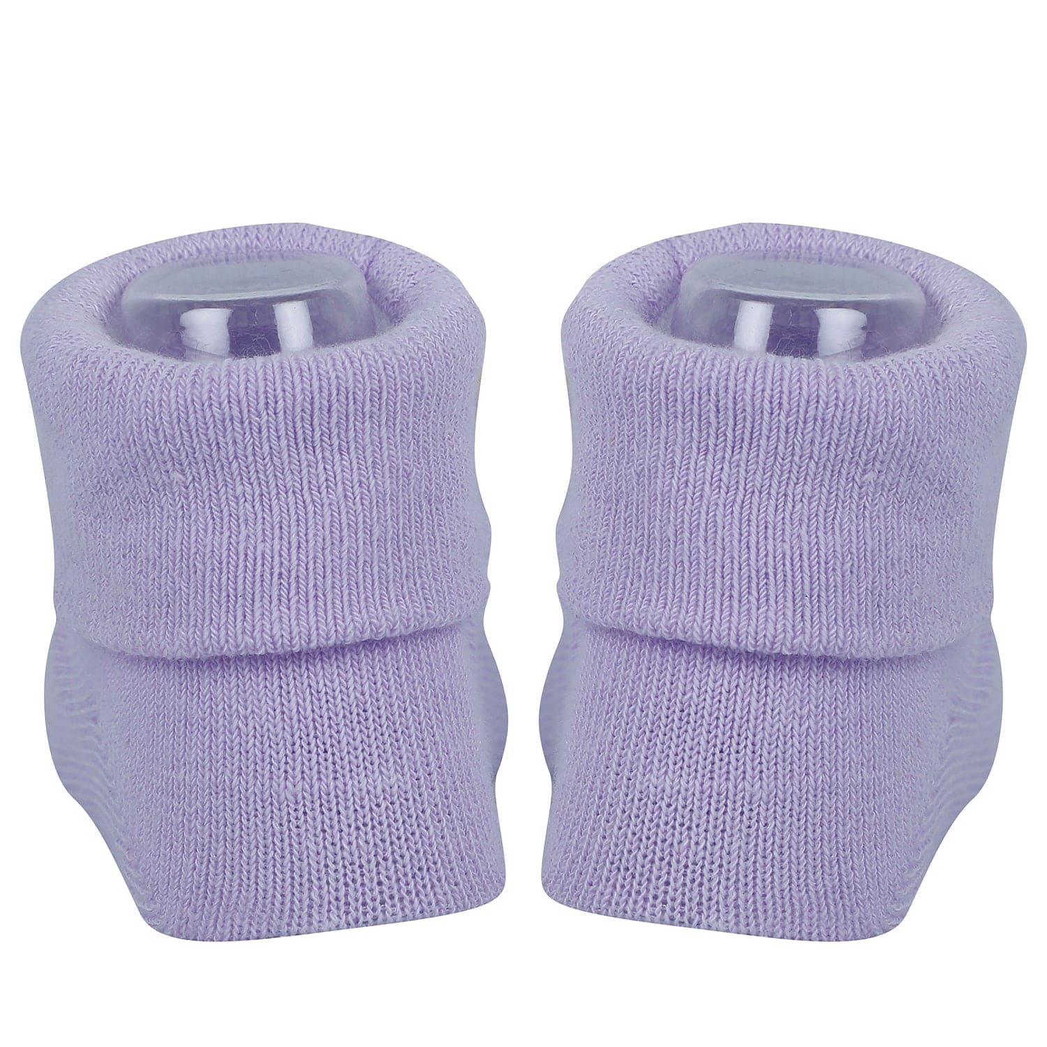 Baby Moo Bunny And Kitty 3D Rattle Anti-Skid Socks Booties Pack of 2 - Pink, Purple