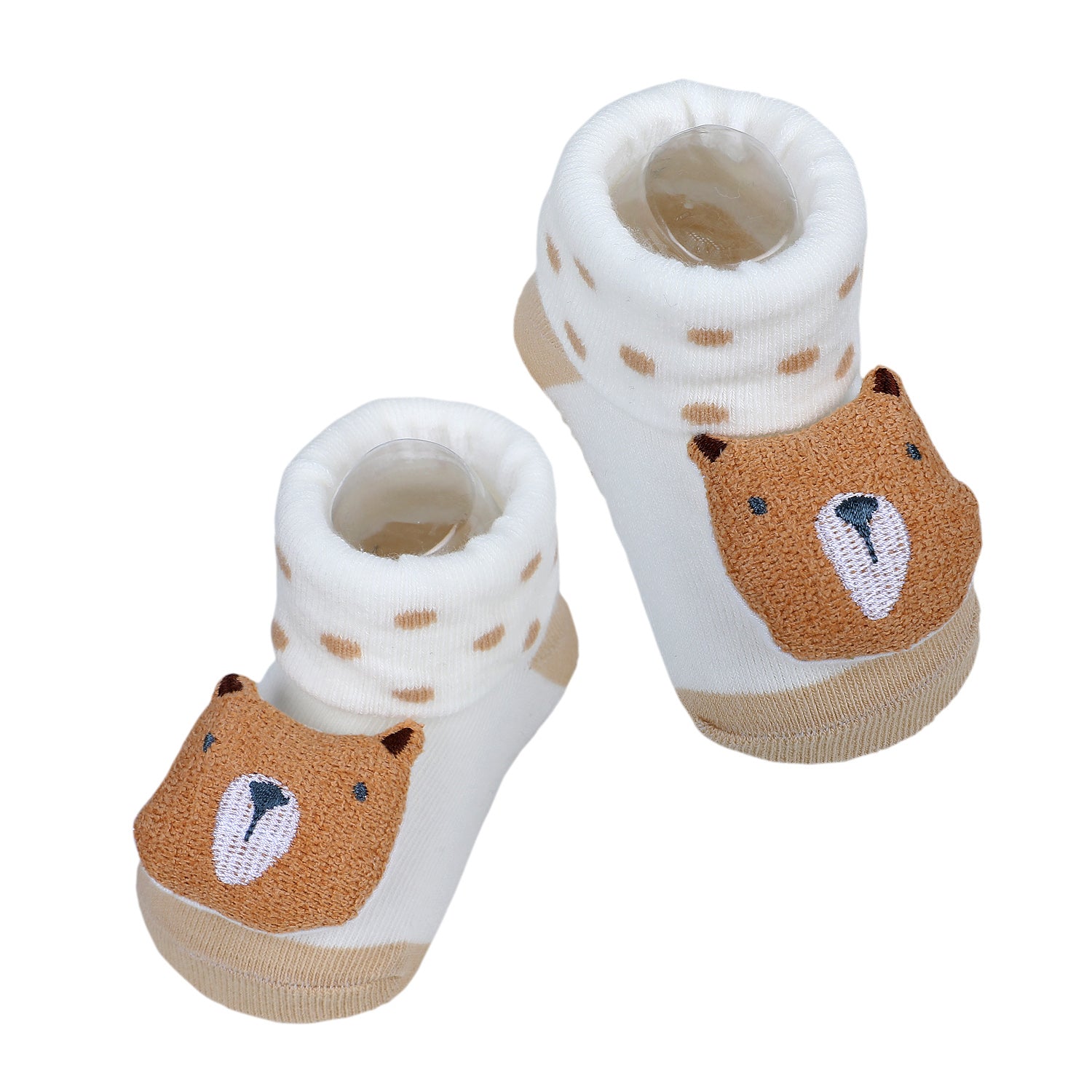 Baby Moo My Pet Cotton Anti-Skid 3D Socks - White - Baby Moo